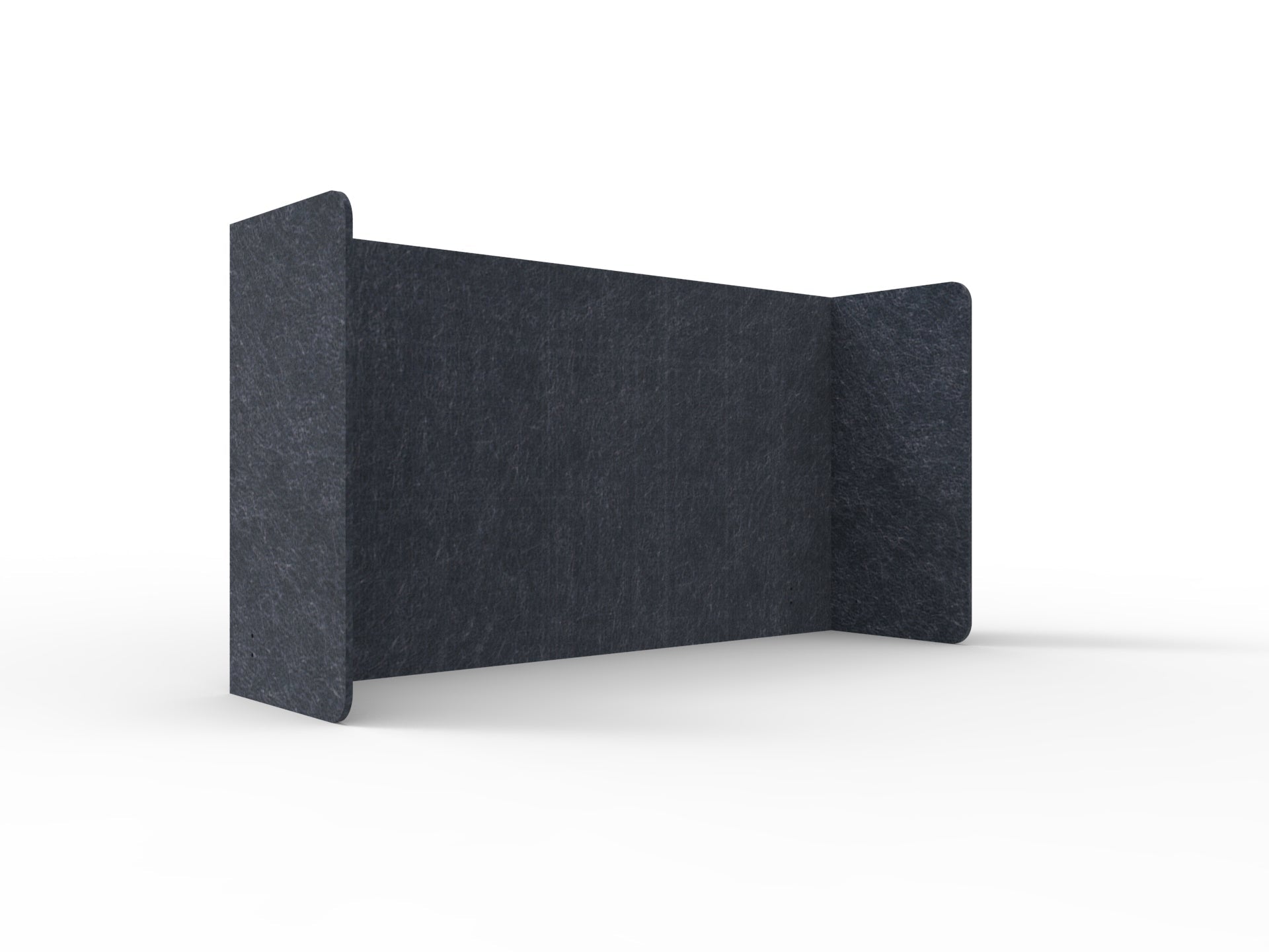 Acouline Double End Wrap Screen - Single Piece - 90 Deg. Cut 2300mm W x 800mm H 12mm Lake | Office Furniture Designs