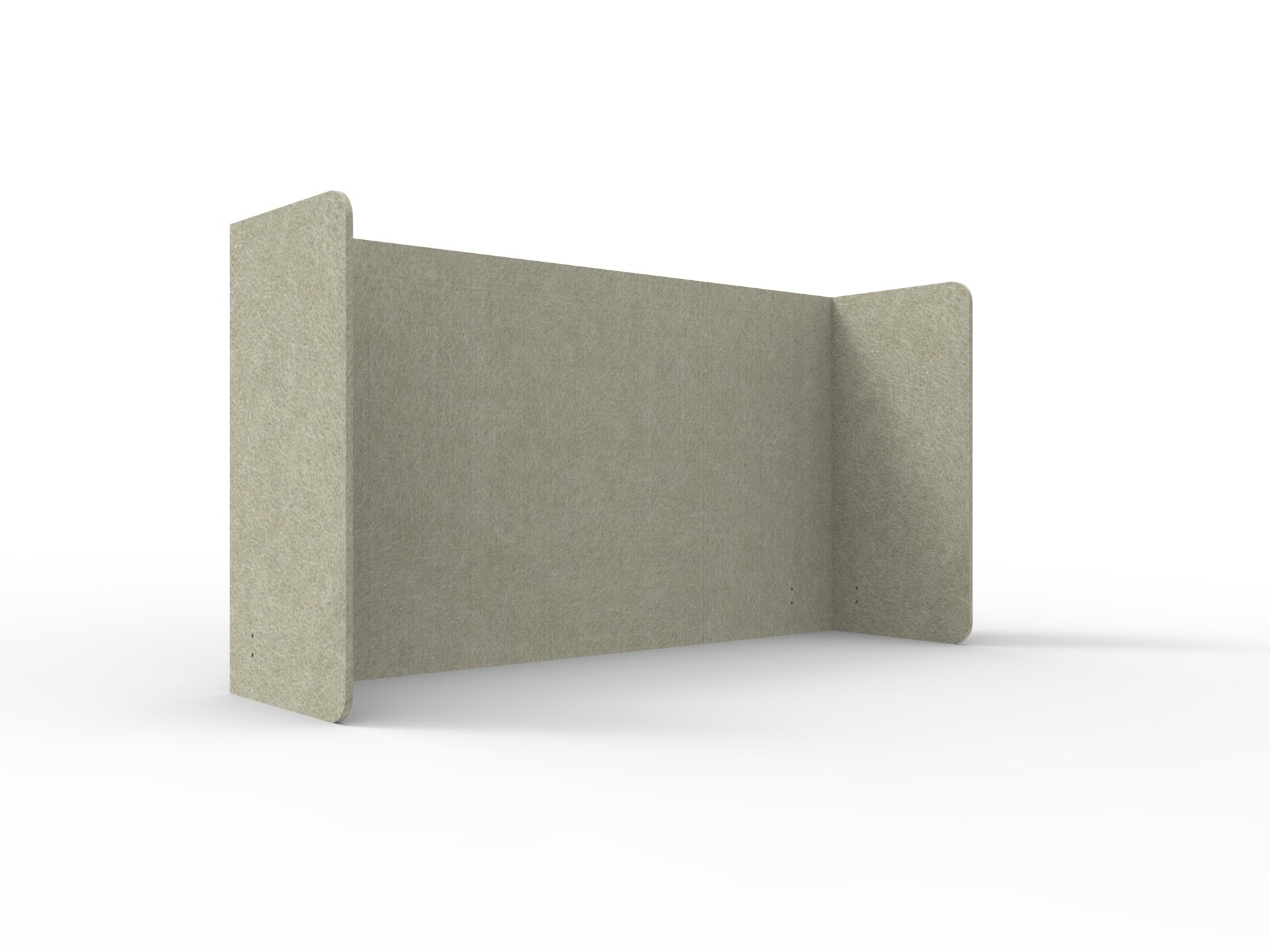 Acouline Double End Wrap Screen - Single Piece - 90 Deg. Cut 2300mm W x 800mm H 12mm Moss | Office Furniture Designs