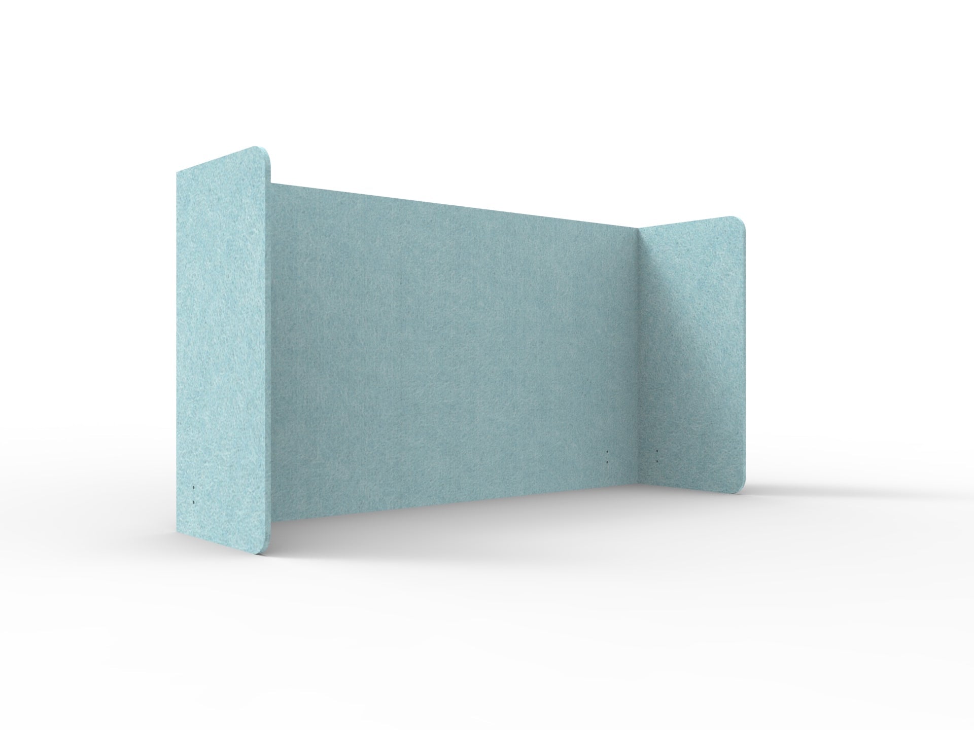 Acouline Double End Wrap Screen - Single Piece - 90 Deg. Cut 2300mm W x 800mm H 12mm Stream | Office Furniture Designs