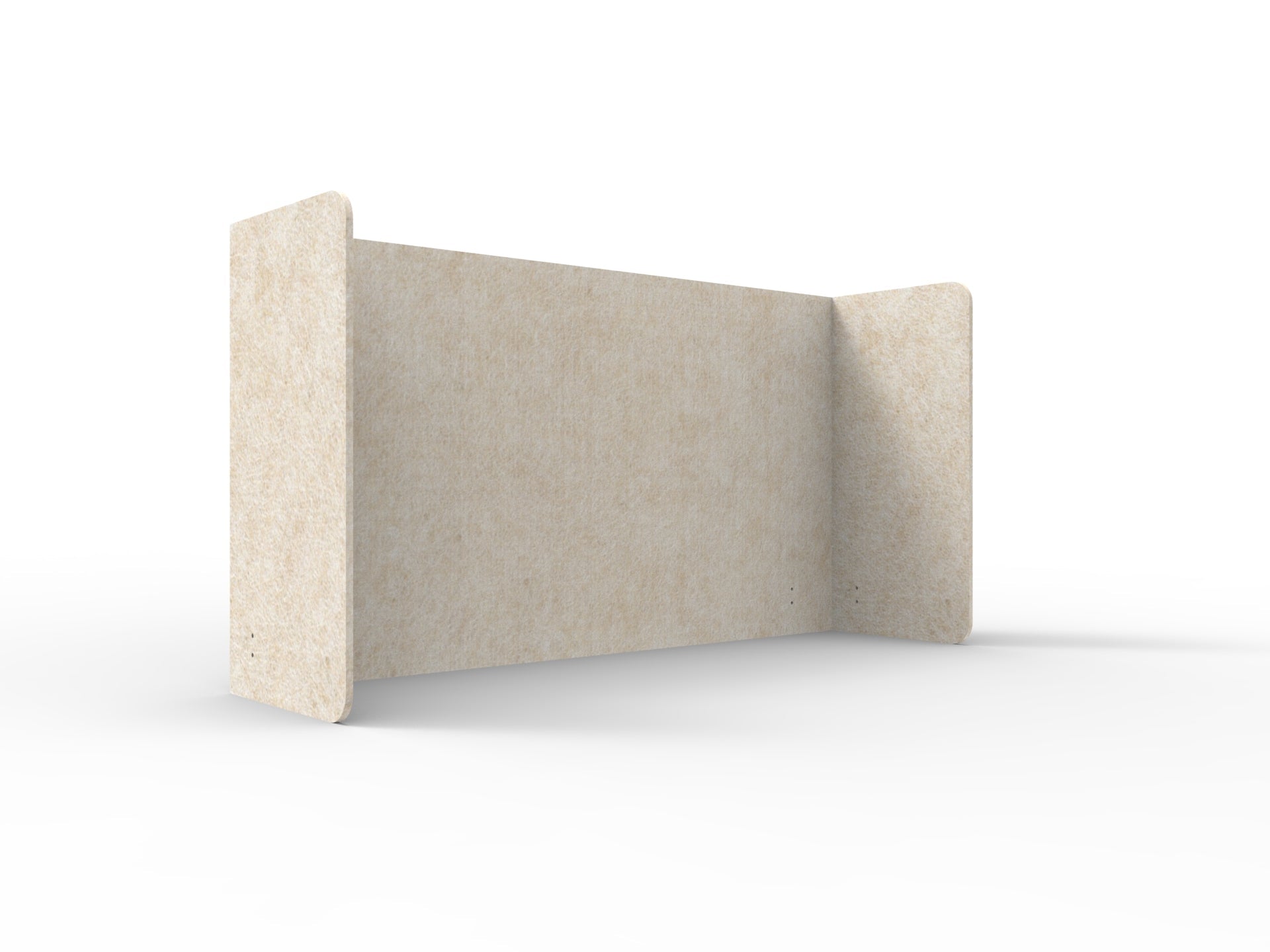 Acouline Double End Wrap Screen - Single Piece - 90 Deg. Cut 2300mm W x 800mm H 12mm Truffle | Office Furniture Designs