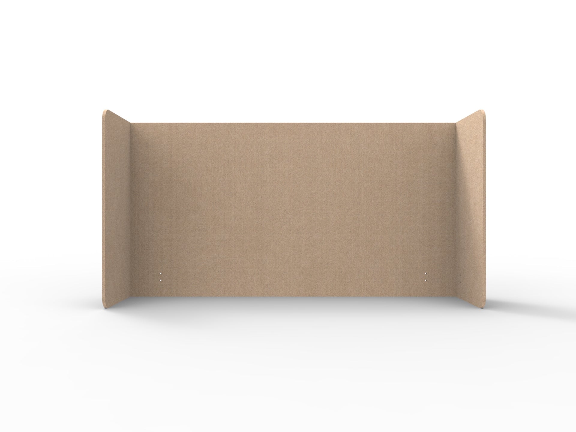 Acouline Double End Wrap Screen - Single Piece - 90 Deg. Cut 2300mm W x 800mm H 24mm Clay | Office Furniture Designs