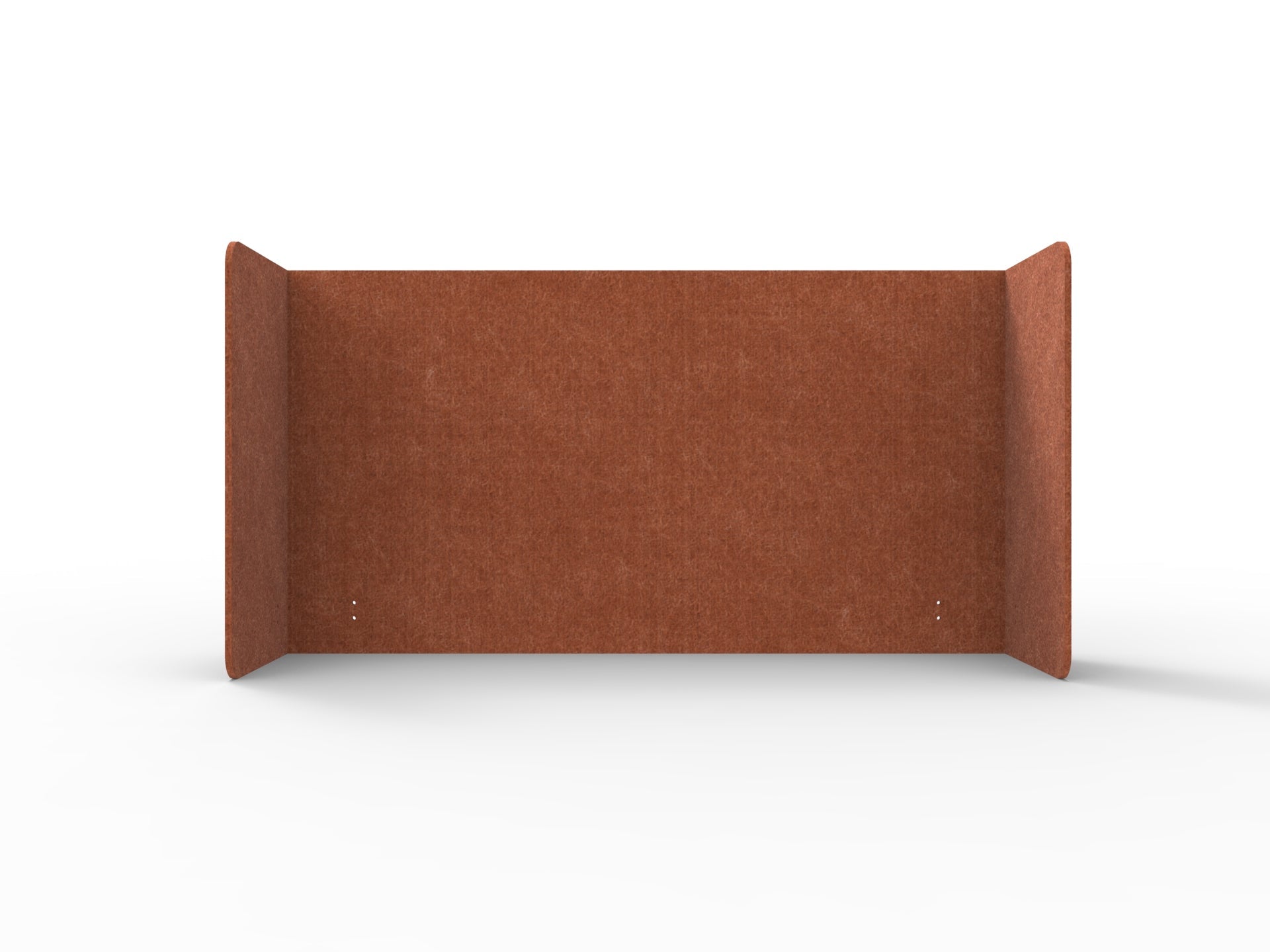 Acouline Double End Wrap Screen - Single Piece - 90 Deg. Cut 2300mm W x 800mm H 24mm Ember | Office Furniture Designs