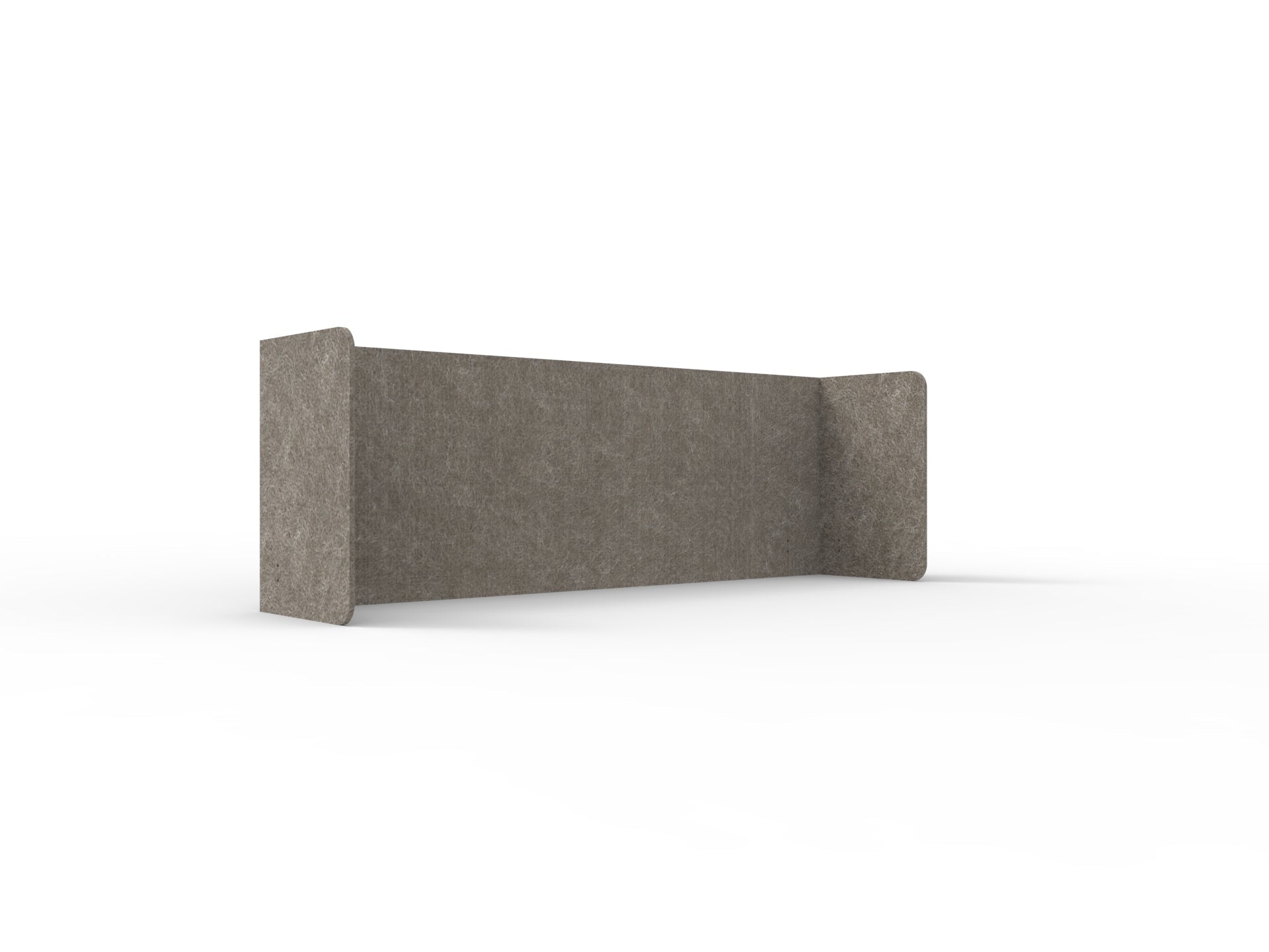 Acouline Double End Wrap Screen - Single Piece - 90 Deg. Cut 2600mm W x 600mm H 12mm Drift | Office Furniture Designs