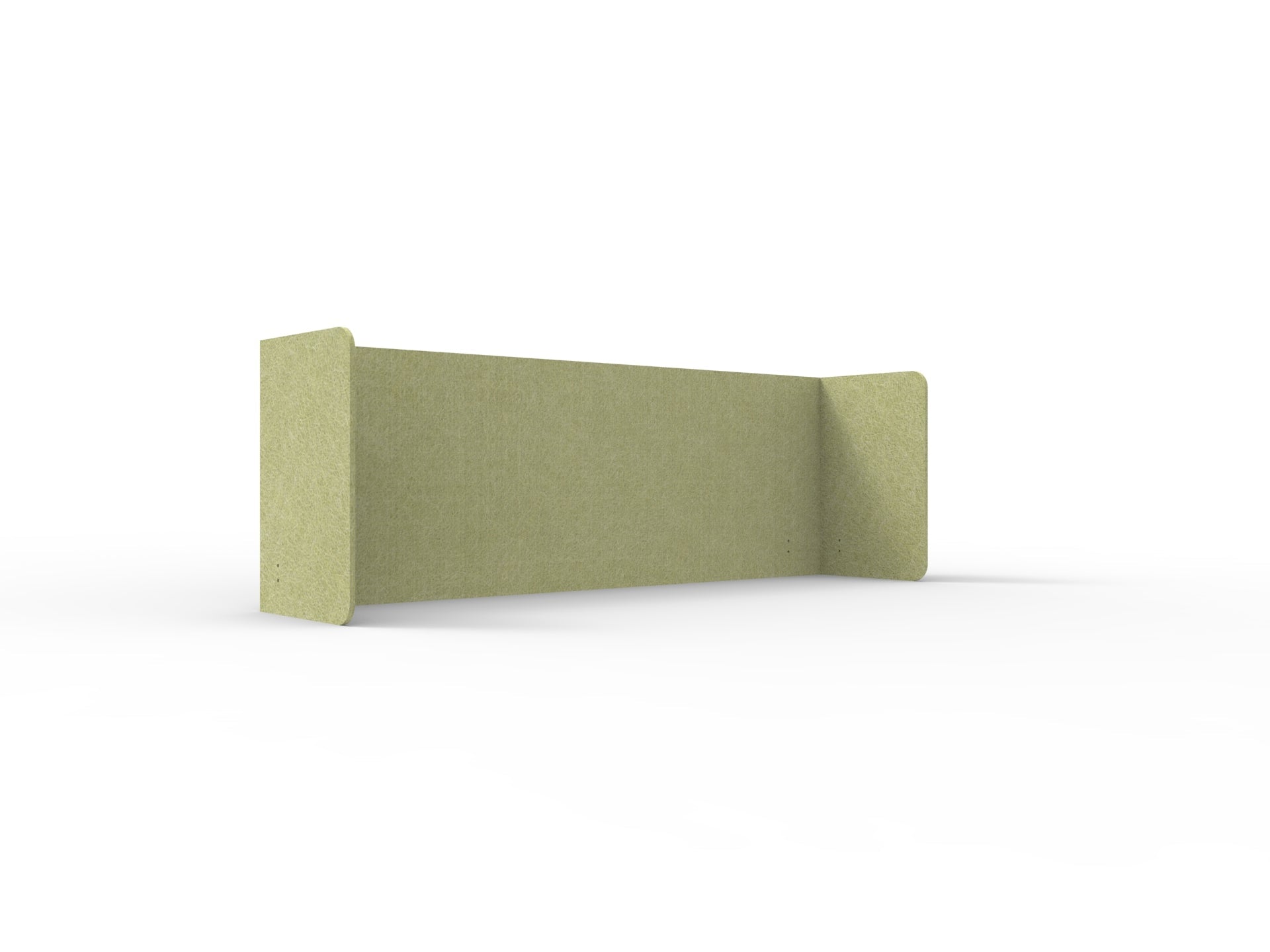 Acouline Double End Wrap Screen - Single Piece - 90 Deg. Cut 2600mm W x 600mm H 12mm Fern | Office Furniture Designs