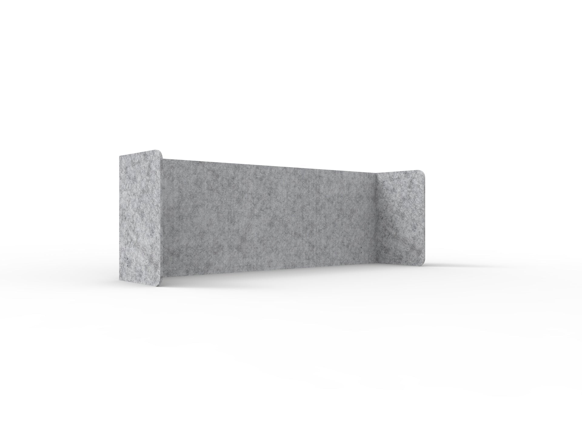Acouline Double End Wrap Screen - Single Piece - 90 Deg. Cut 2600mm W x 600mm H 12mm Flint | Office Furniture Designs