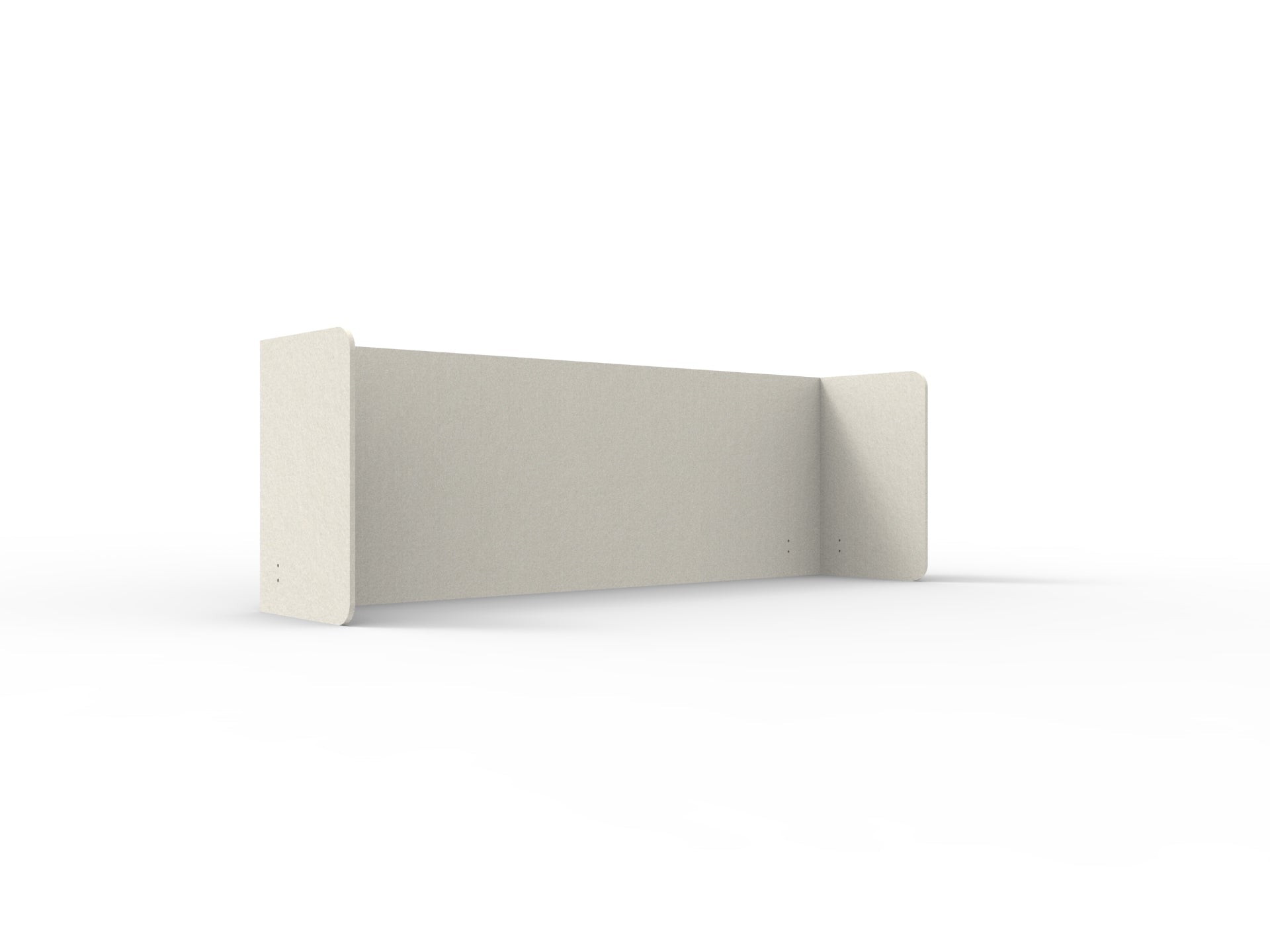 Acouline Double End Wrap Screen - Single Piece - 90 Deg. Cut 2600mm W x 600mm H 12mm Frost | Office Furniture Designs
