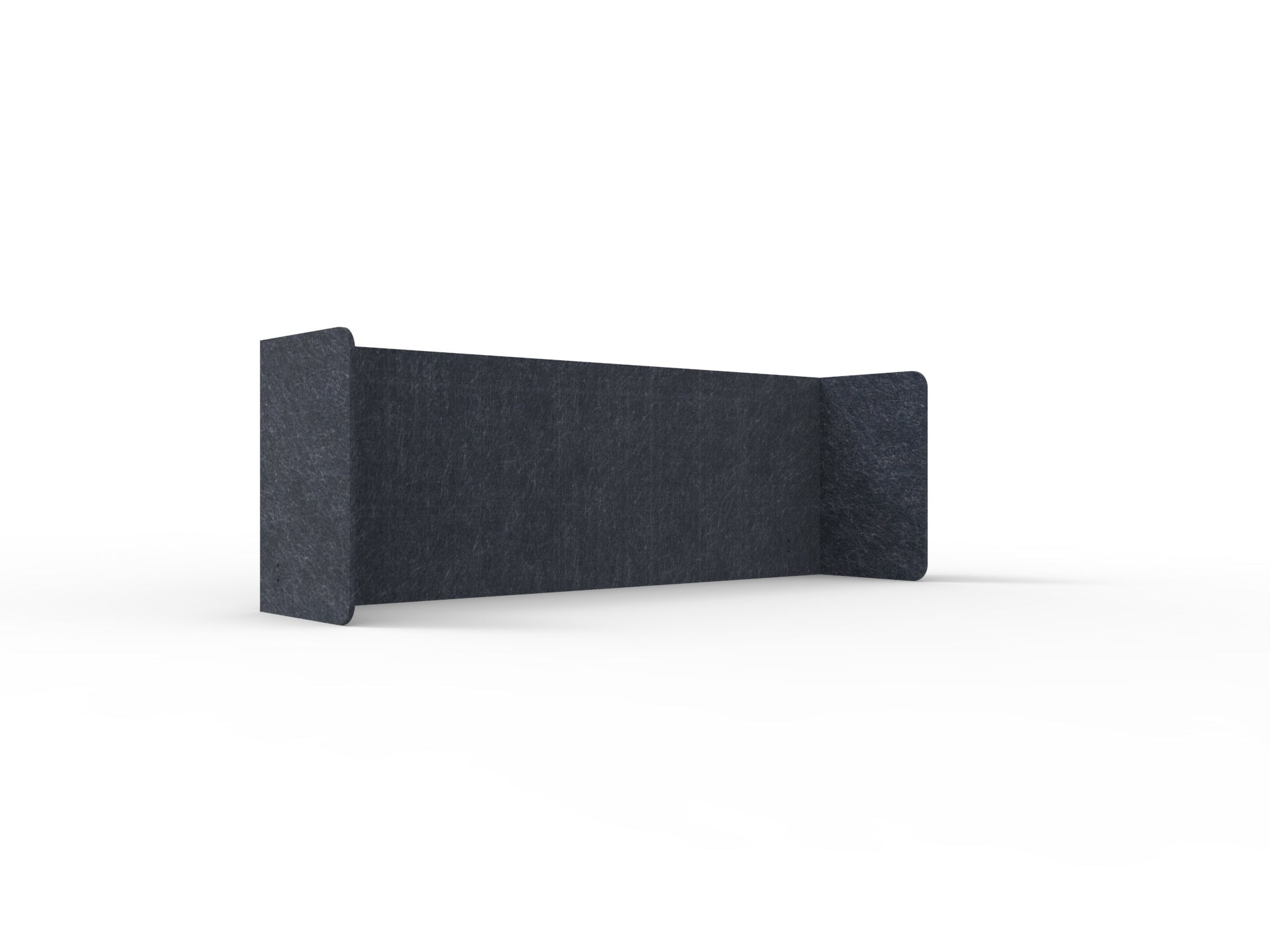Acouline Double End Wrap Screen - Single Piece - 90 Deg. Cut 2600mm W x 600mm H 12mm Lake | Office Furniture Designs