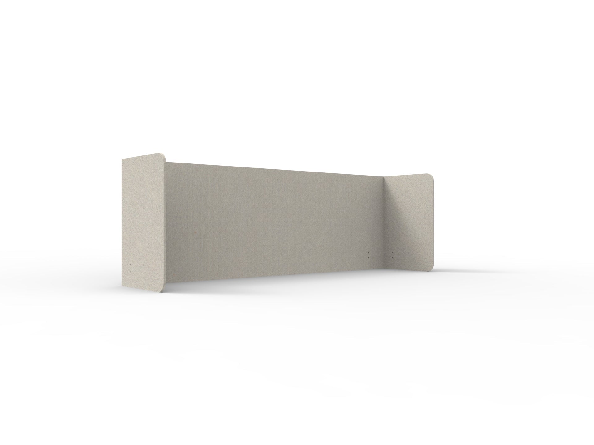 Acouline Double End Wrap Screen - Single Piece - 90 Deg. Cut 2600mm W x 600mm H 12mm Mist | Office Furniture Designs