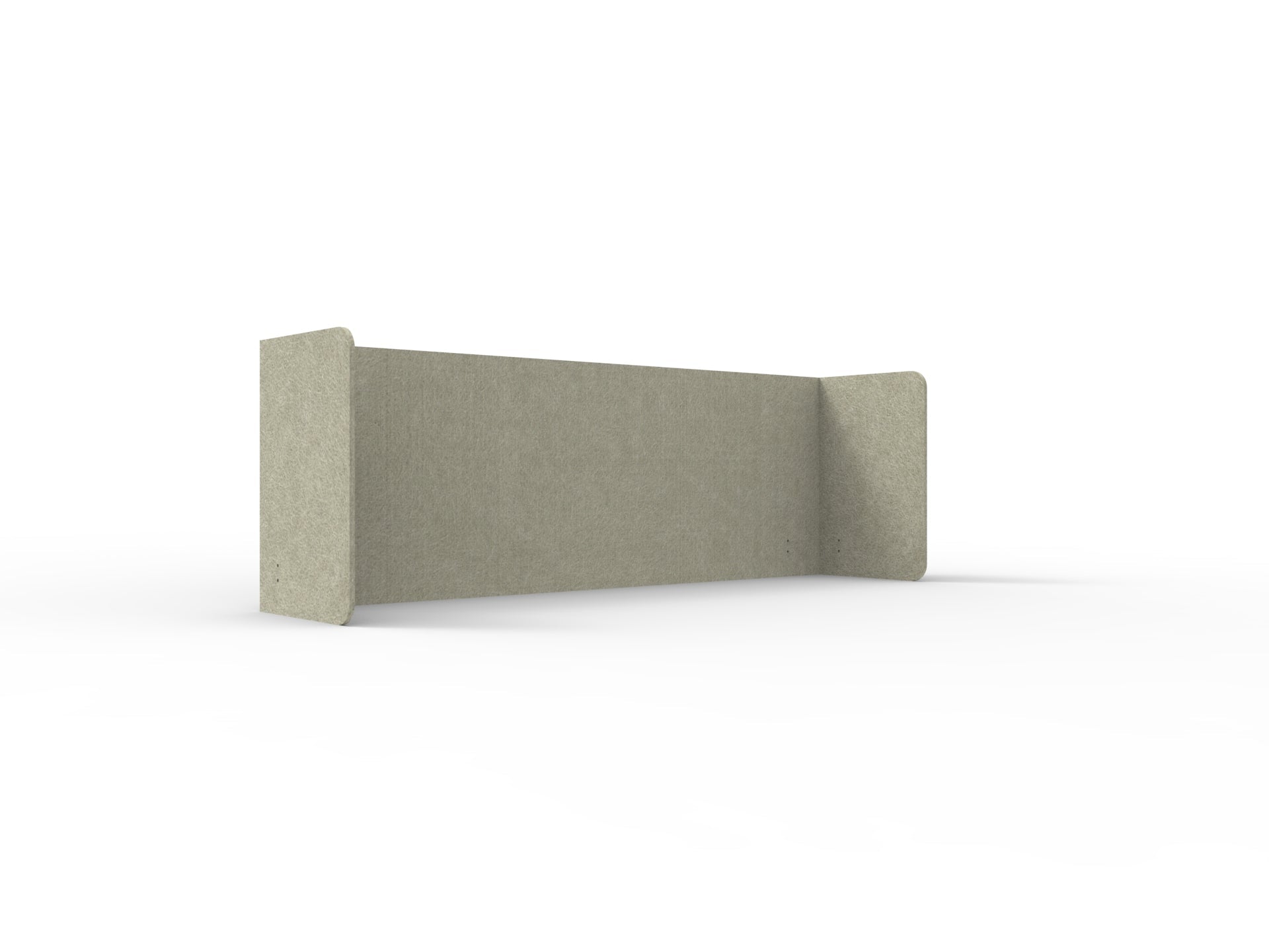 Acouline Double End Wrap Screen - Single Piece - 90 Deg. Cut 2600mm W x 600mm H 12mm Moss | Office Furniture Designs