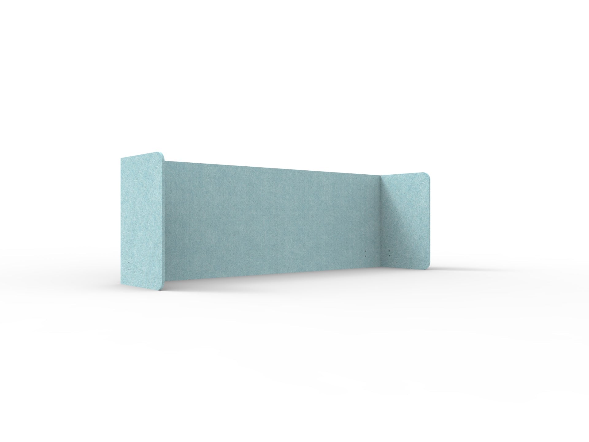 Acouline Double End Wrap Screen - Single Piece - 90 Deg. Cut 2600mm W x 600mm H 12mm Stream | Office Furniture Designs