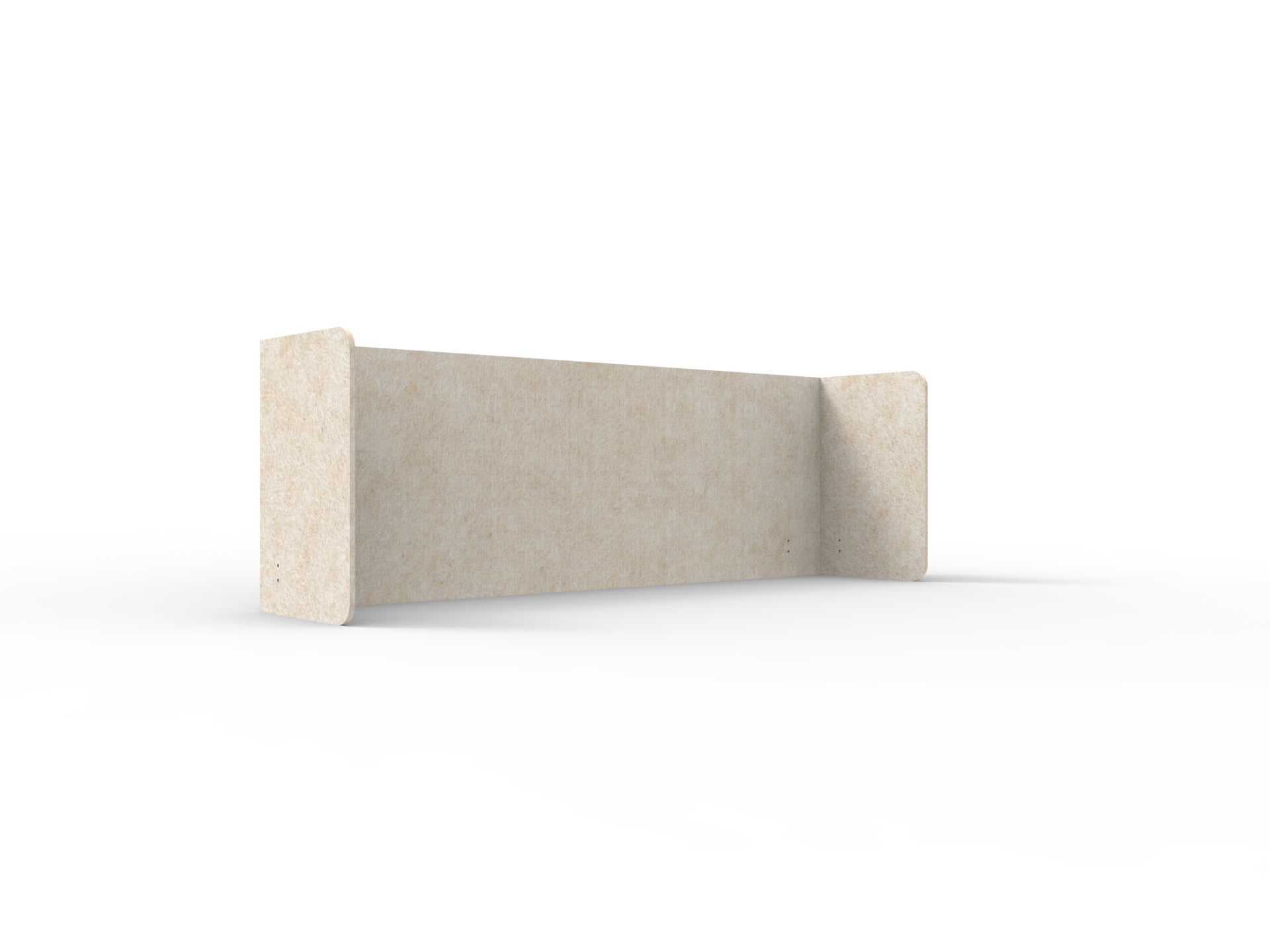 Acouline Double End Wrap Screen - Single Piece - 90 Deg. Cut 2600mm W x 600mm H 12mm Truffle | Office Furniture Designs