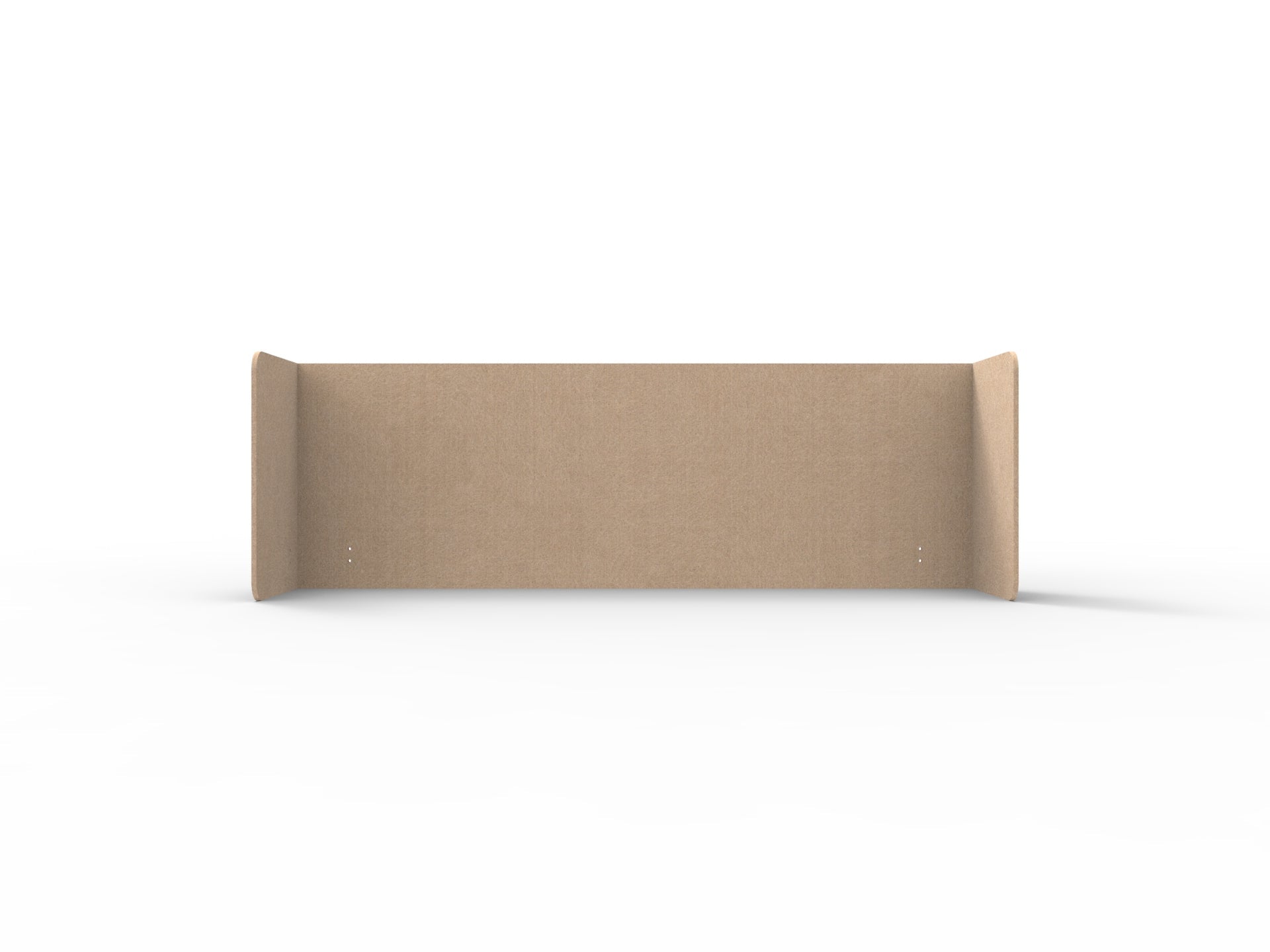 Acouline Double End Wrap Screen - Single Piece - 90 Deg. Cut 2600mm W x 600mm H 24mm Clay | Office Furniture Designs