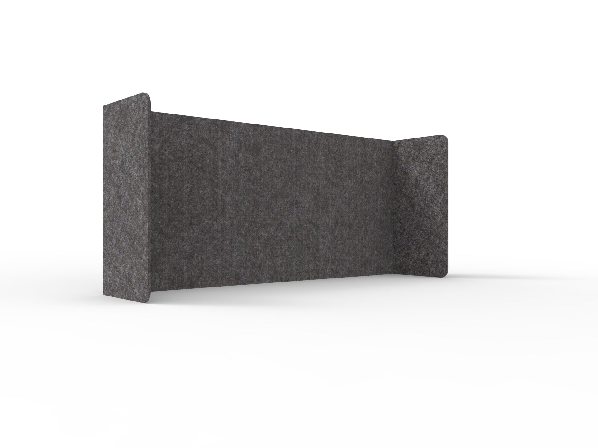 Acouline Double End Wrap Screen - Single Piece - 90 Deg. Cut 2600mm W x 800mm H 12mm Char | Office Furniture Designs