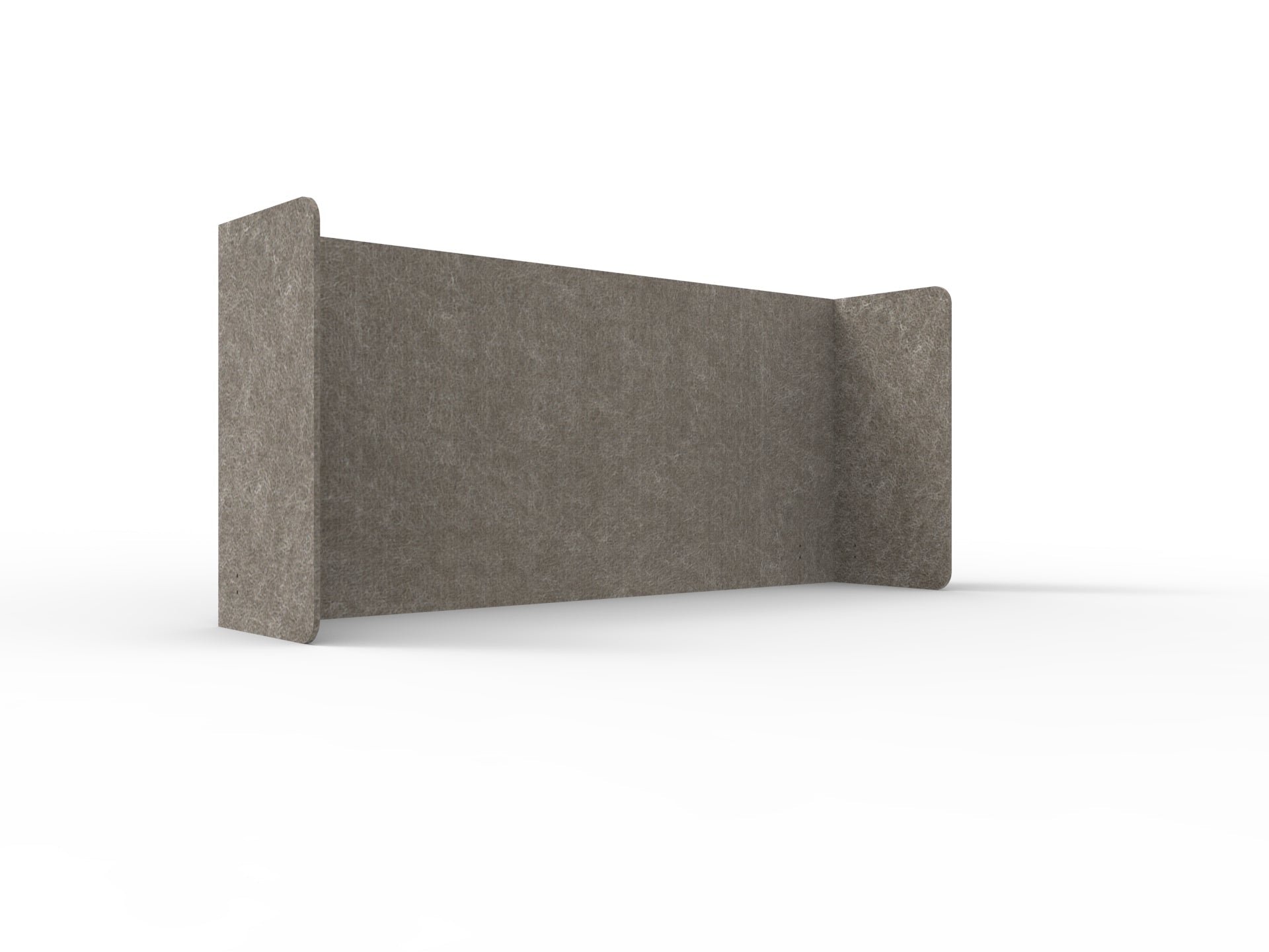Acouline Double End Wrap Screen - Single Piece - 90 Deg. Cut 2600mm W x 800mm H 12mm Drift | Office Furniture Designs