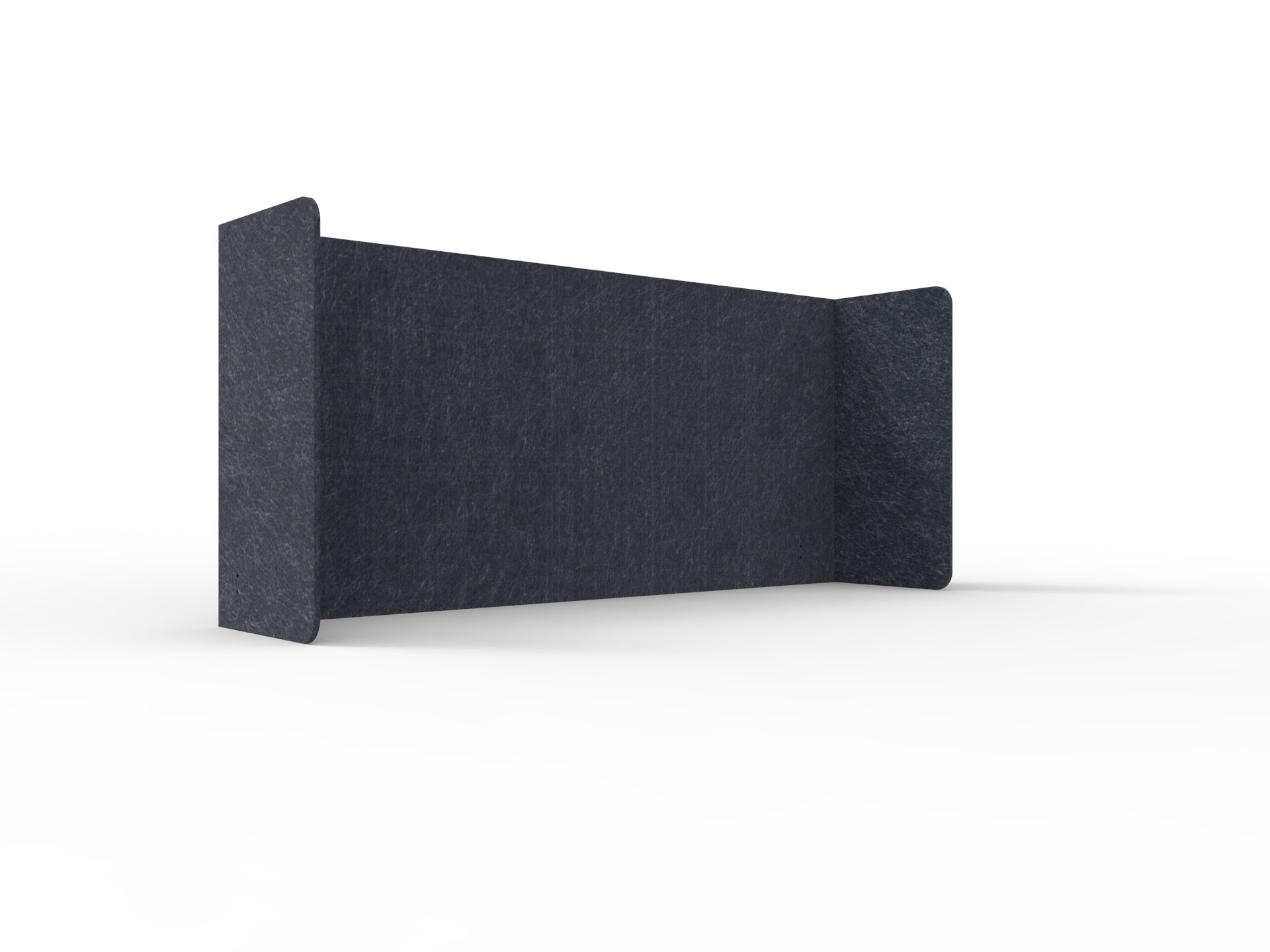 Acouline Double End Wrap Screen - Single Piece - 90 Deg. Cut 2600mm W x 800mm H 12mm Lake | Office Furniture Designs