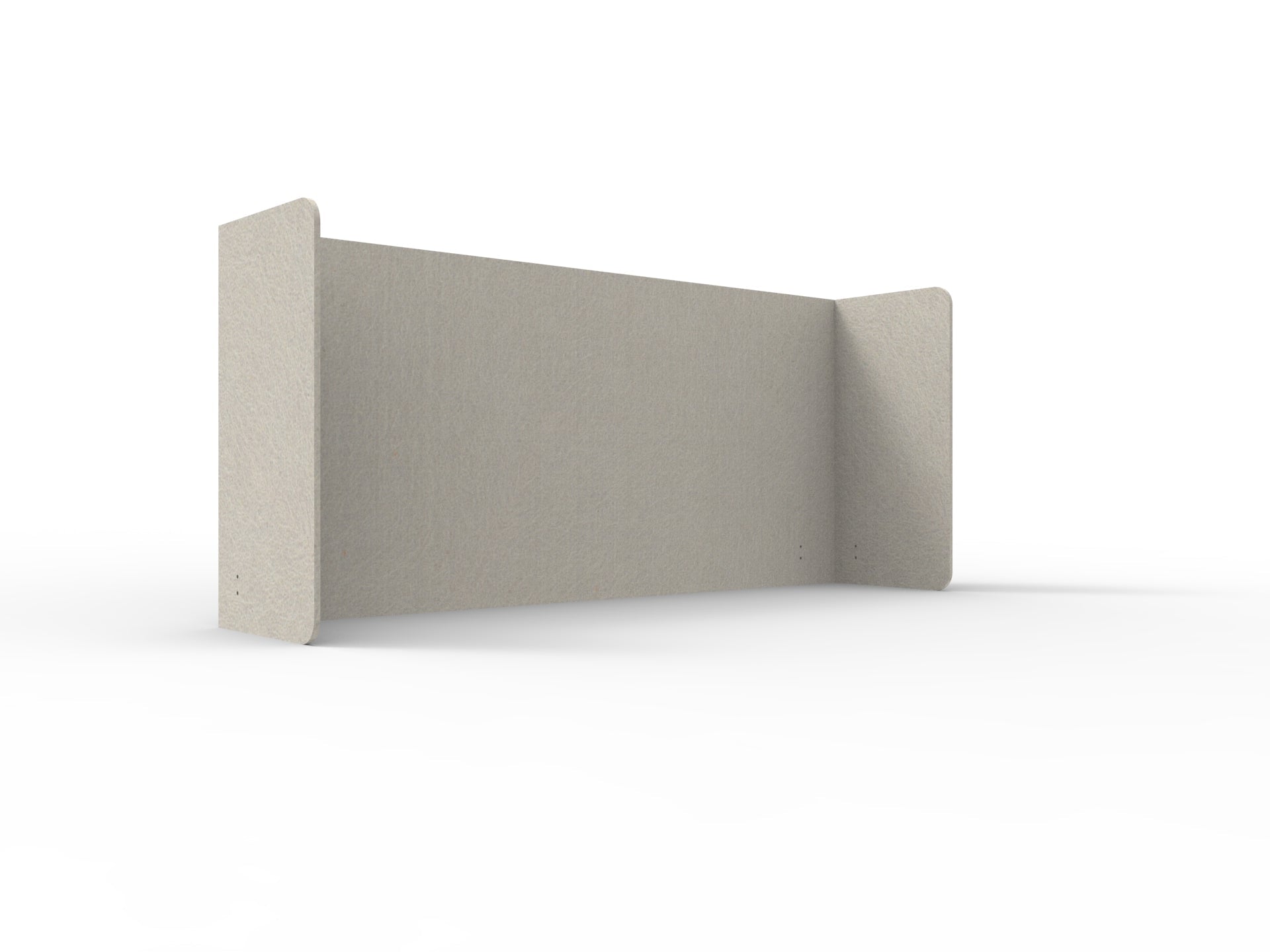 Acouline Double End Wrap Screen - Single Piece - 90 Deg. Cut 2600mm W x 800mm H 12mm Mist | Office Furniture Designs