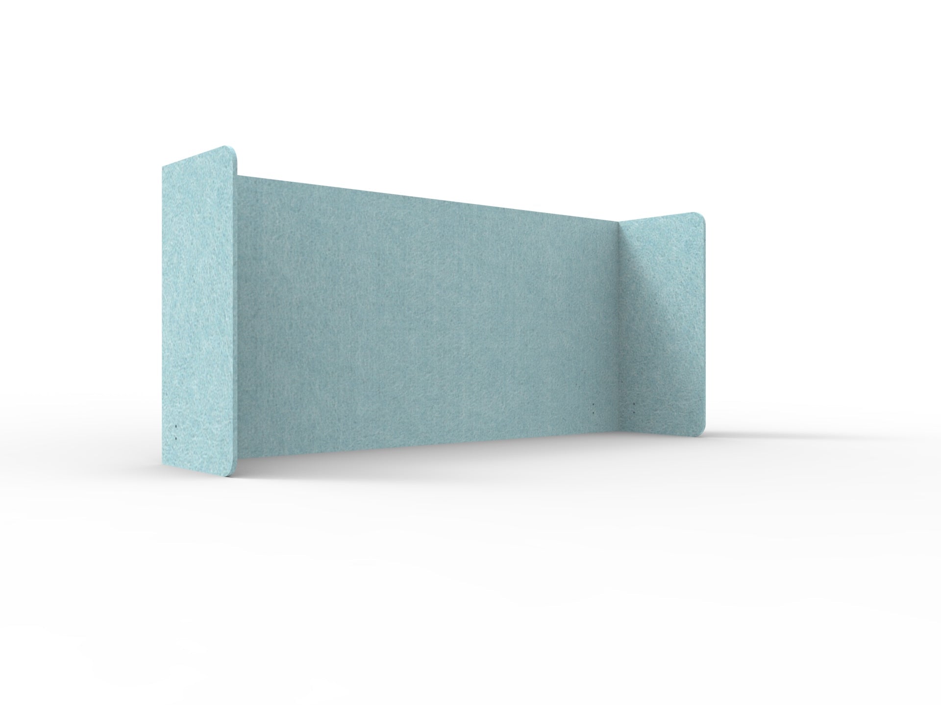 Acouline Double End Wrap Screen - Single Piece - 90 Deg. Cut 2600mm W x 800mm H 12mm Stream | Office Furniture Designs