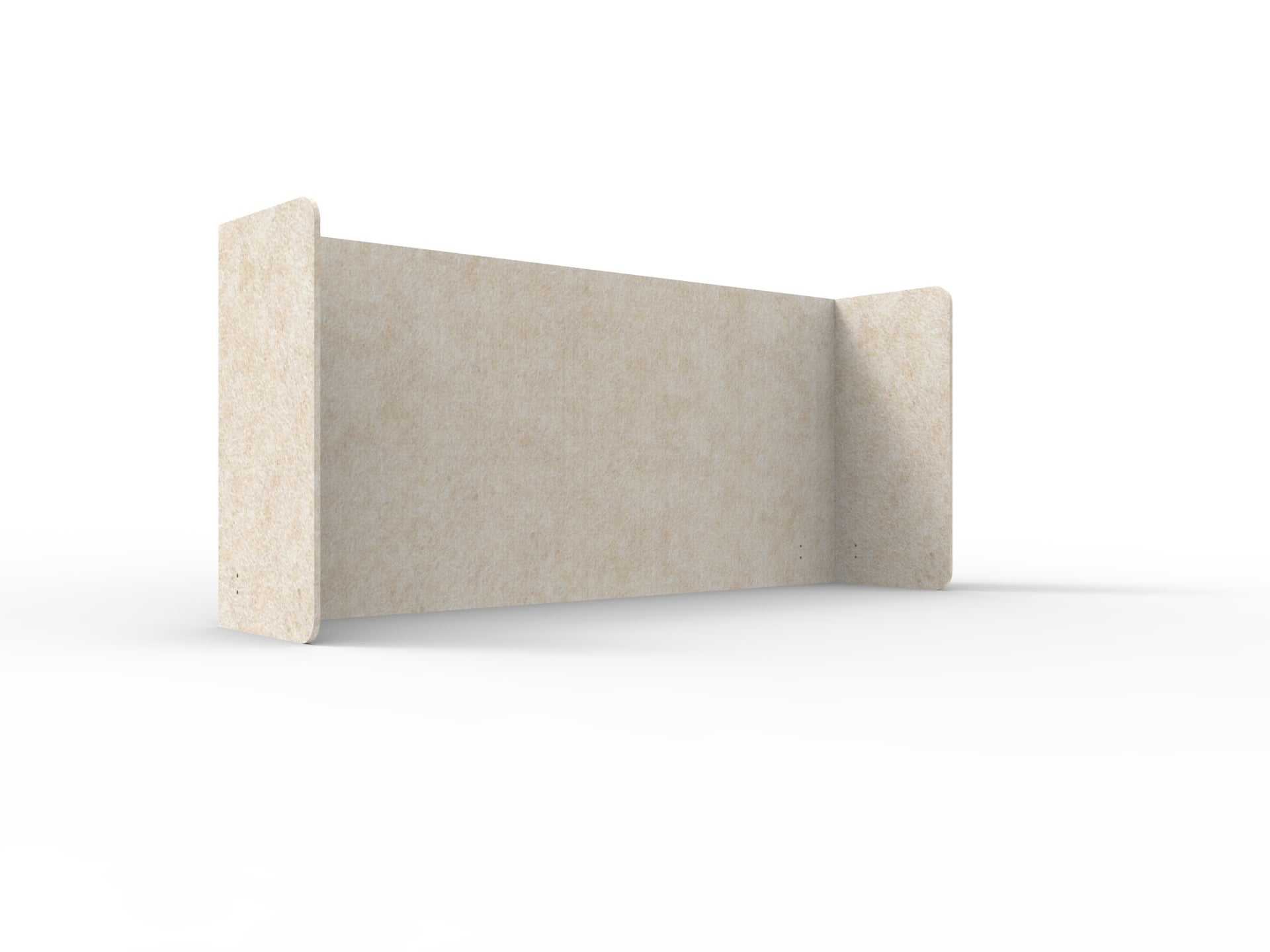 Acouline Double End Wrap Screen - Single Piece - 90 Deg. Cut 2600mm W x 800mm H 12mm Truffle | Office Furniture Designs