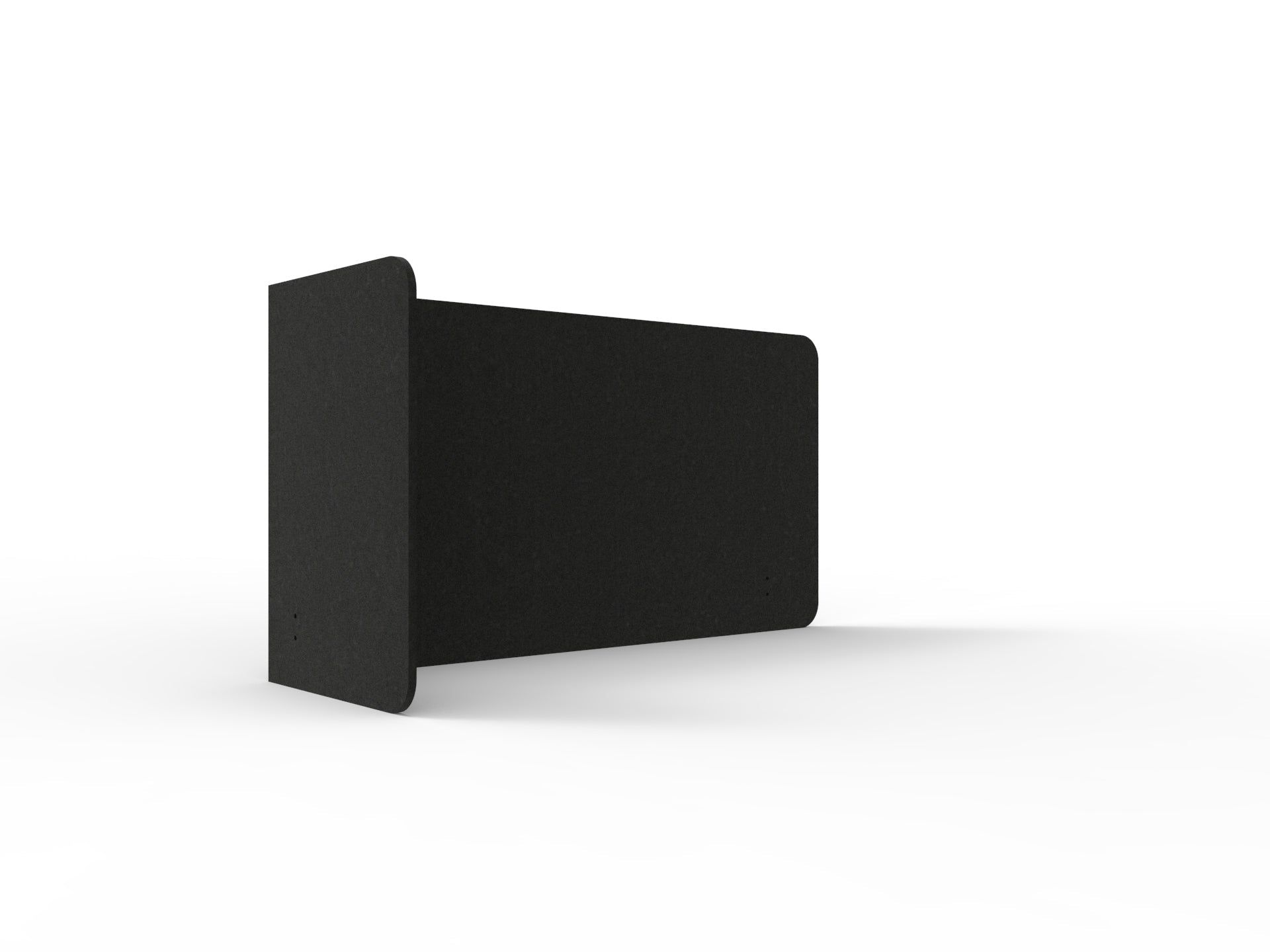 Acouline Single End Wrap Screen - 90 Deg. Cut Left Hand Return 1600mm W x 600mm H x 12mm T Coal | Office Furniture Designs