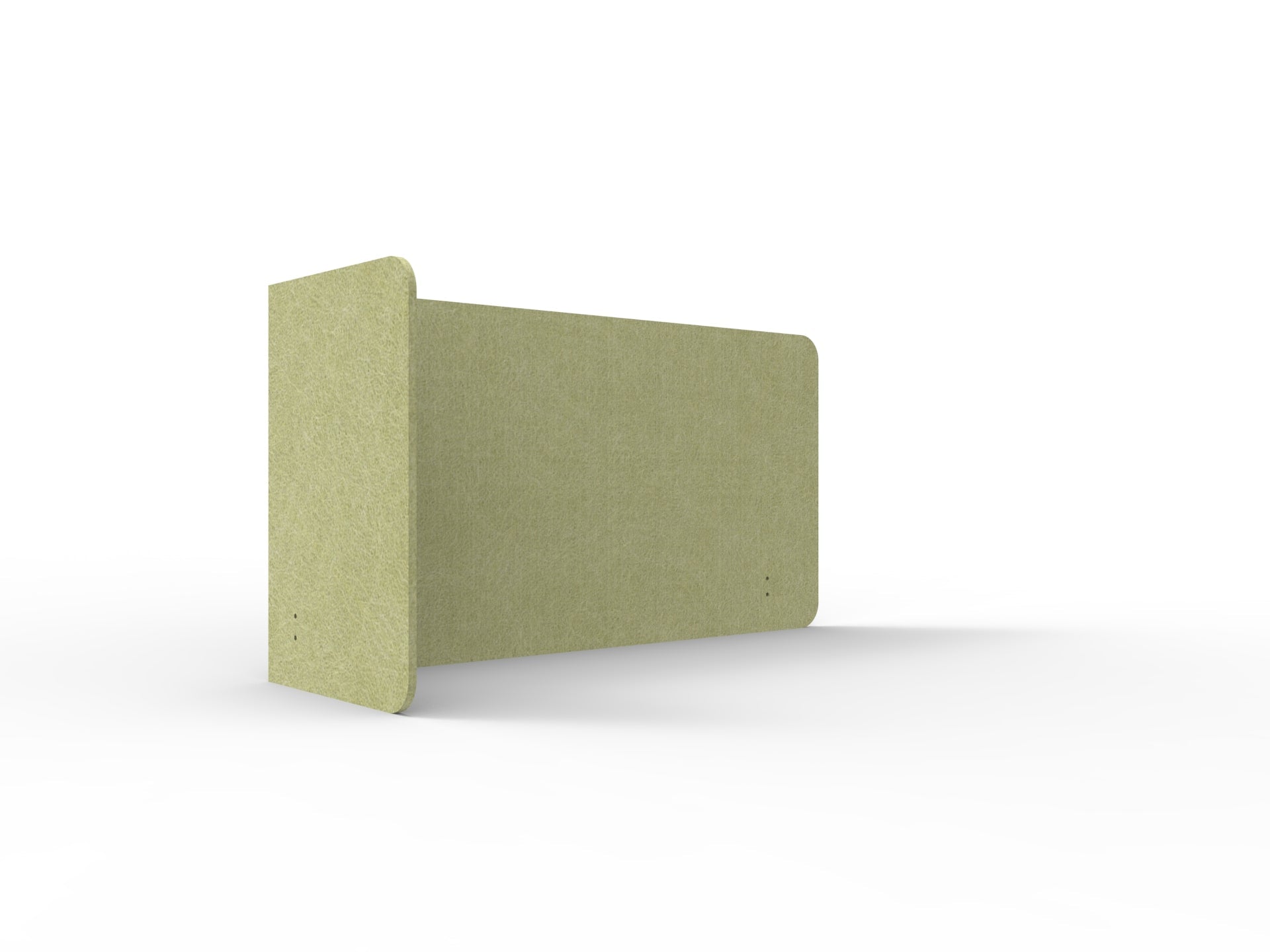 Acouline Single End Wrap Screen - 90 Deg. Cut Left Hand Return 1600mm W x 600mm H x 12mm T Fern | Office Furniture Designs