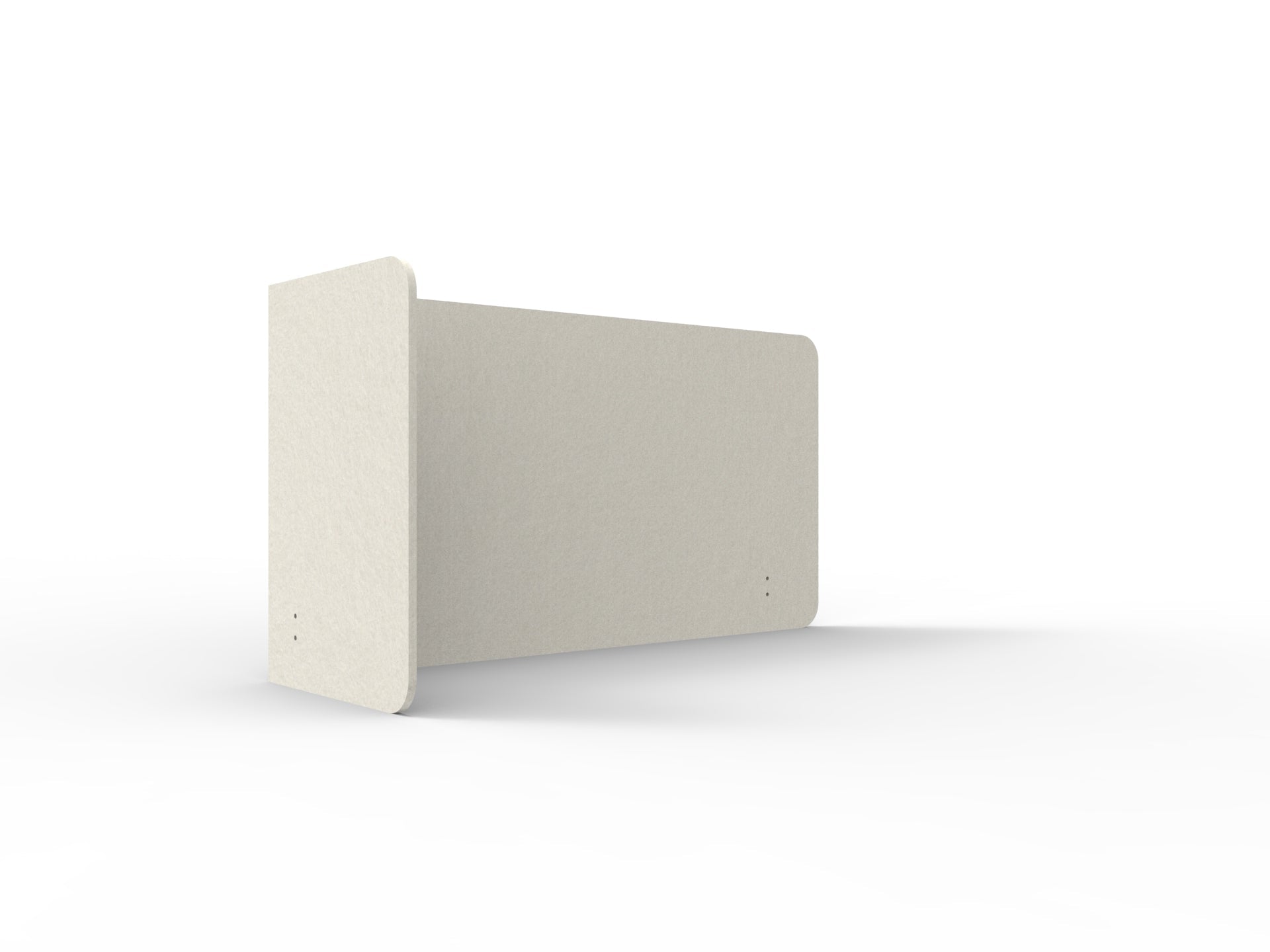 Acouline Single End Wrap Screen - 90 Deg. Cut Left Hand Return 1600mm W x 600mm H x 12mm T Frost | Office Furniture Designs