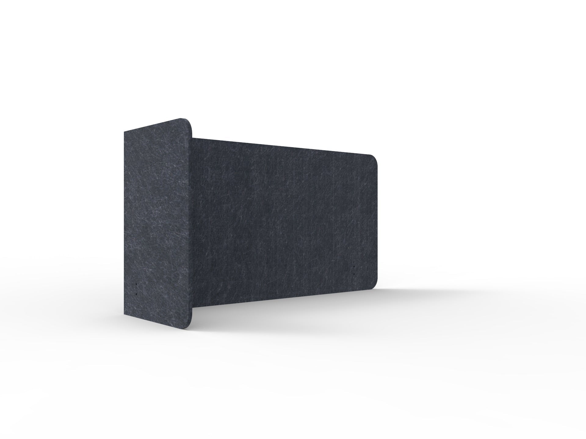Acouline Single End Wrap Screen - 90 Deg. Cut Left Hand Return 1600mm W x 600mm H x 12mm T Lake | Office Furniture Designs