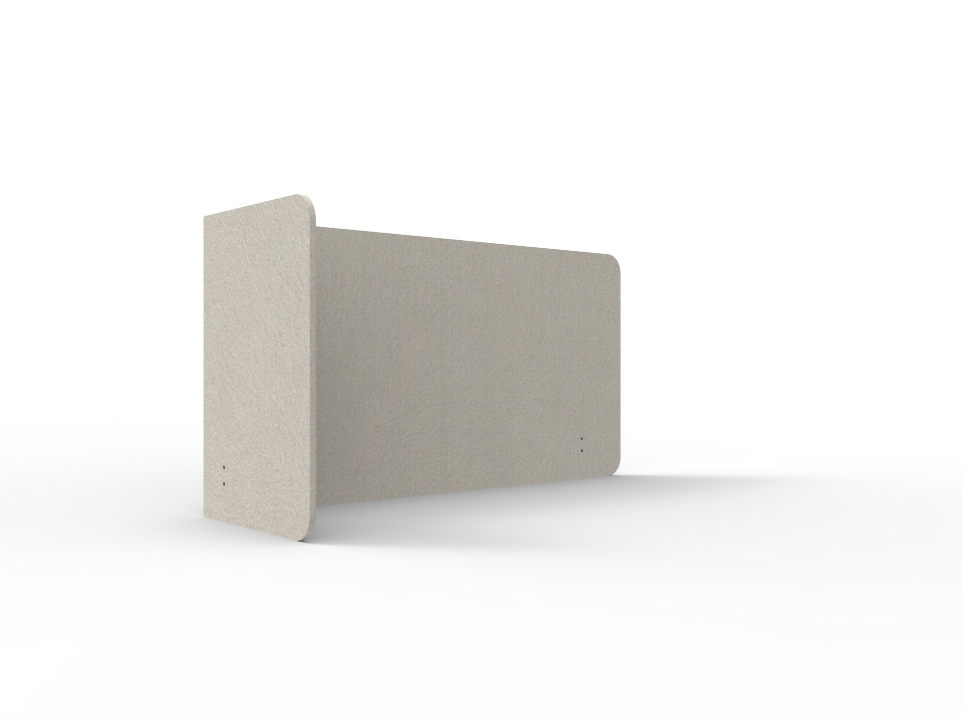 Acouline Single End Wrap Screen - 90 Deg. Cut Left Hand Return 1600mm W x 600mm H x 12mm T Mist | Office Furniture Designs