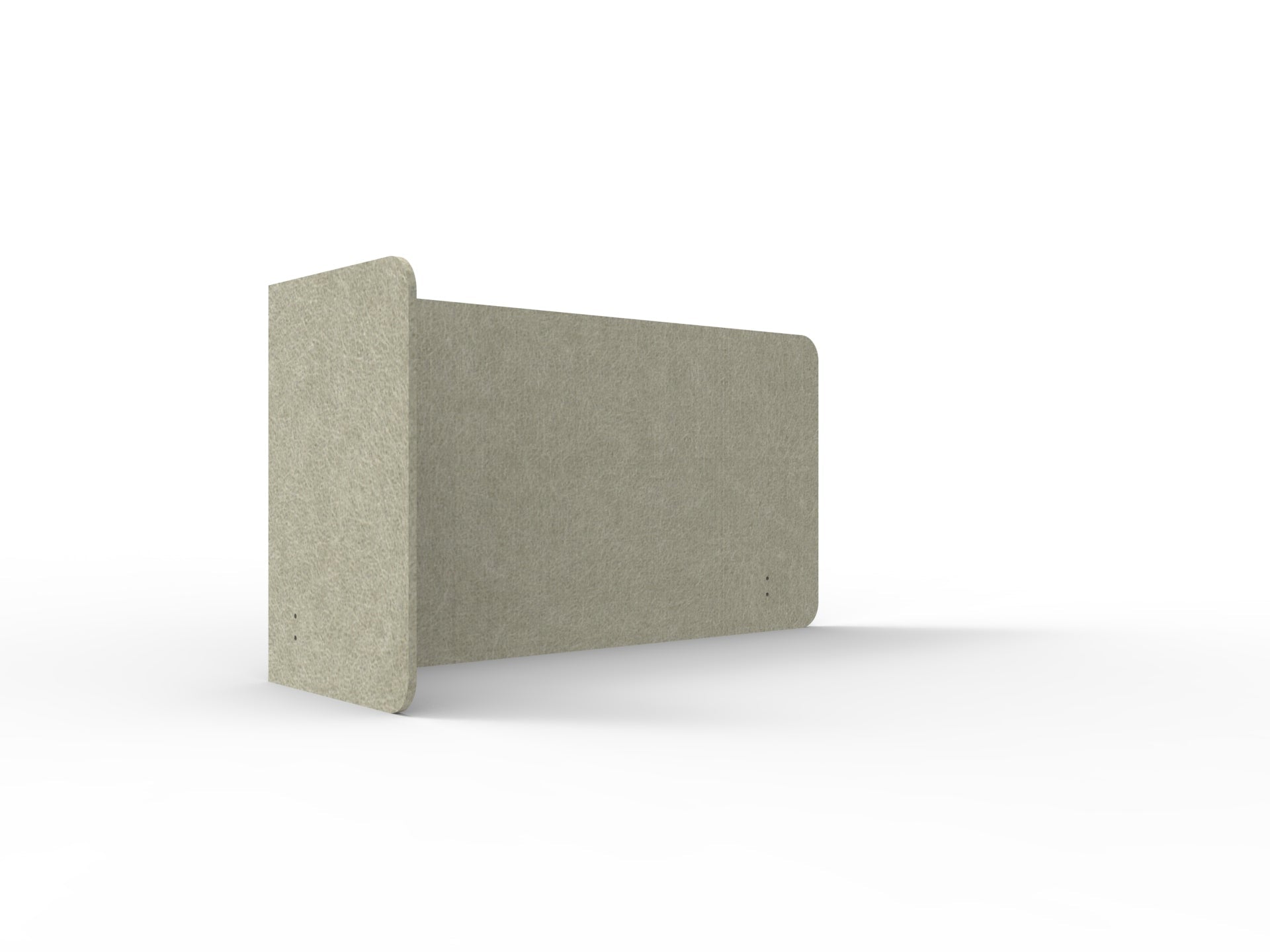 Acouline Single End Wrap Screen - 90 Deg. Cut Left Hand Return 1600mm W x 600mm H x 12mm T Moss | Office Furniture Designs