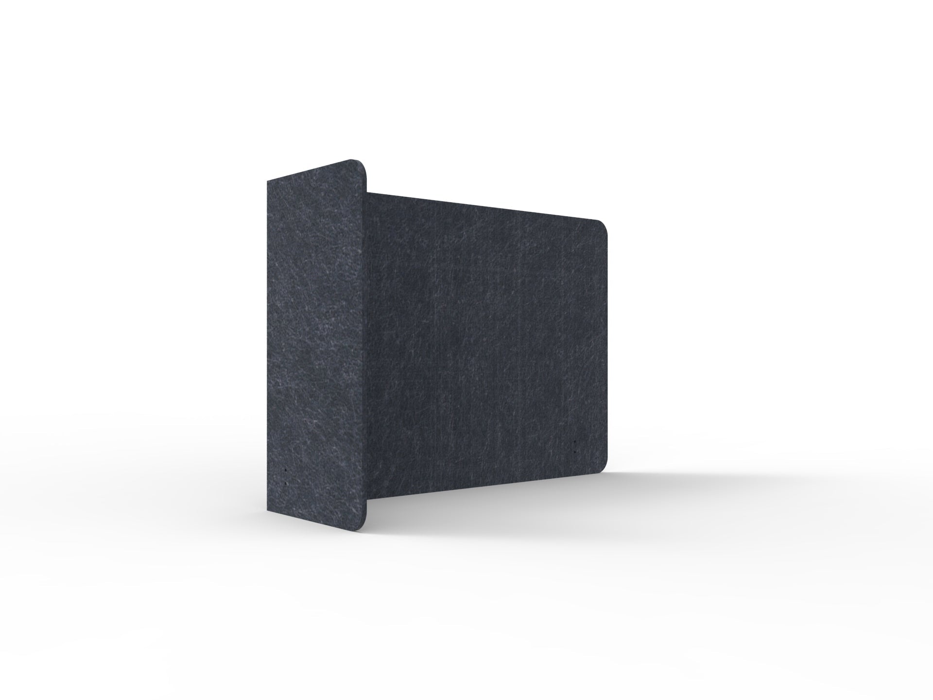 Acouline Single End Wrap Screen - 90 Deg. Cut Left Hand Return 1600mm W x 800mm H x 12mm T Lake | Office Furniture Designs
