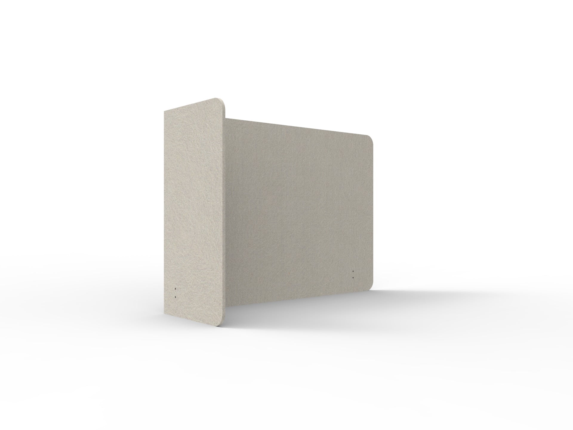 Acouline Single End Wrap Screen - 90 Deg. Cut Left Hand Return 1600mm W x 800mm H x 12mm T Mist | Office Furniture Designs