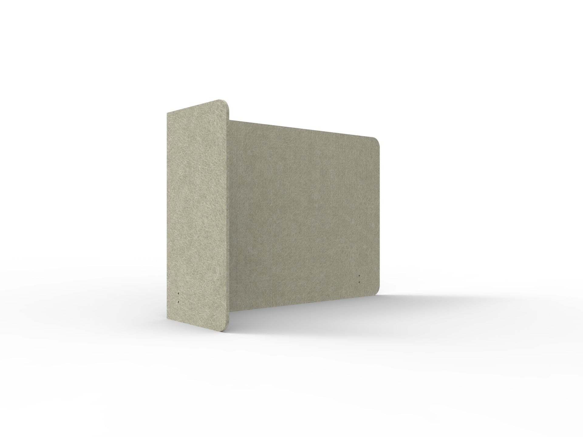 Acouline Single End Wrap Screen - 90 Deg. Cut Left Hand Return 1600mm W x 800mm H x 12mm T Moss | Office Furniture Designs