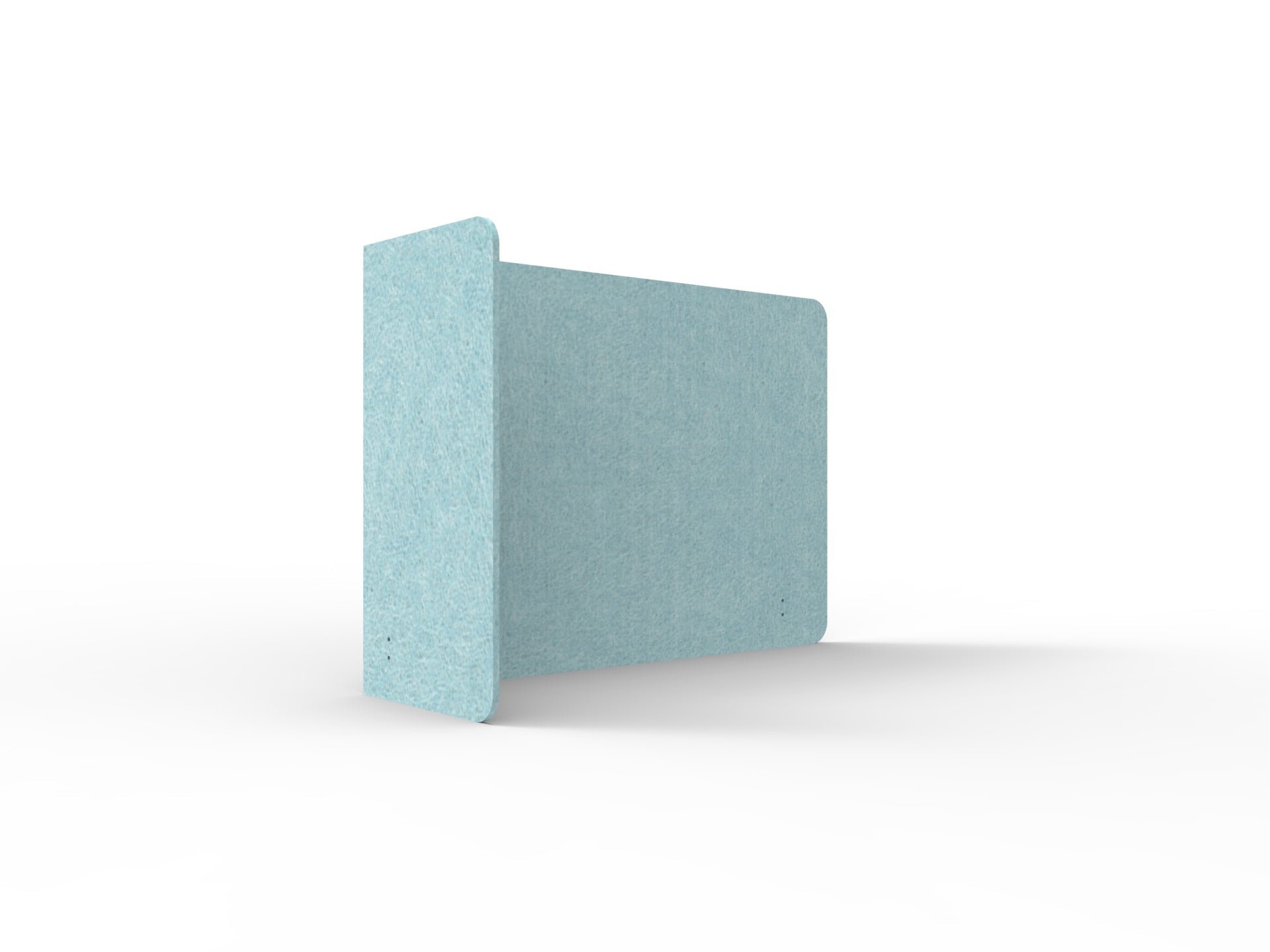 Acouline Single End Wrap Screen - 90 Deg. Cut Left Hand Return 1600mm W x 800mm H x 12mm T Stream | Office Furniture Designs