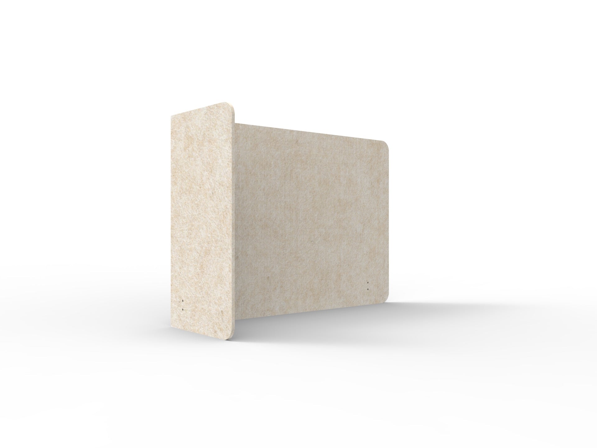 Acouline Single End Wrap Screen - 90 Deg. Cut Left Hand Return 1600mm W x 800mm H x 12mm T Truffle | Office Furniture Designs