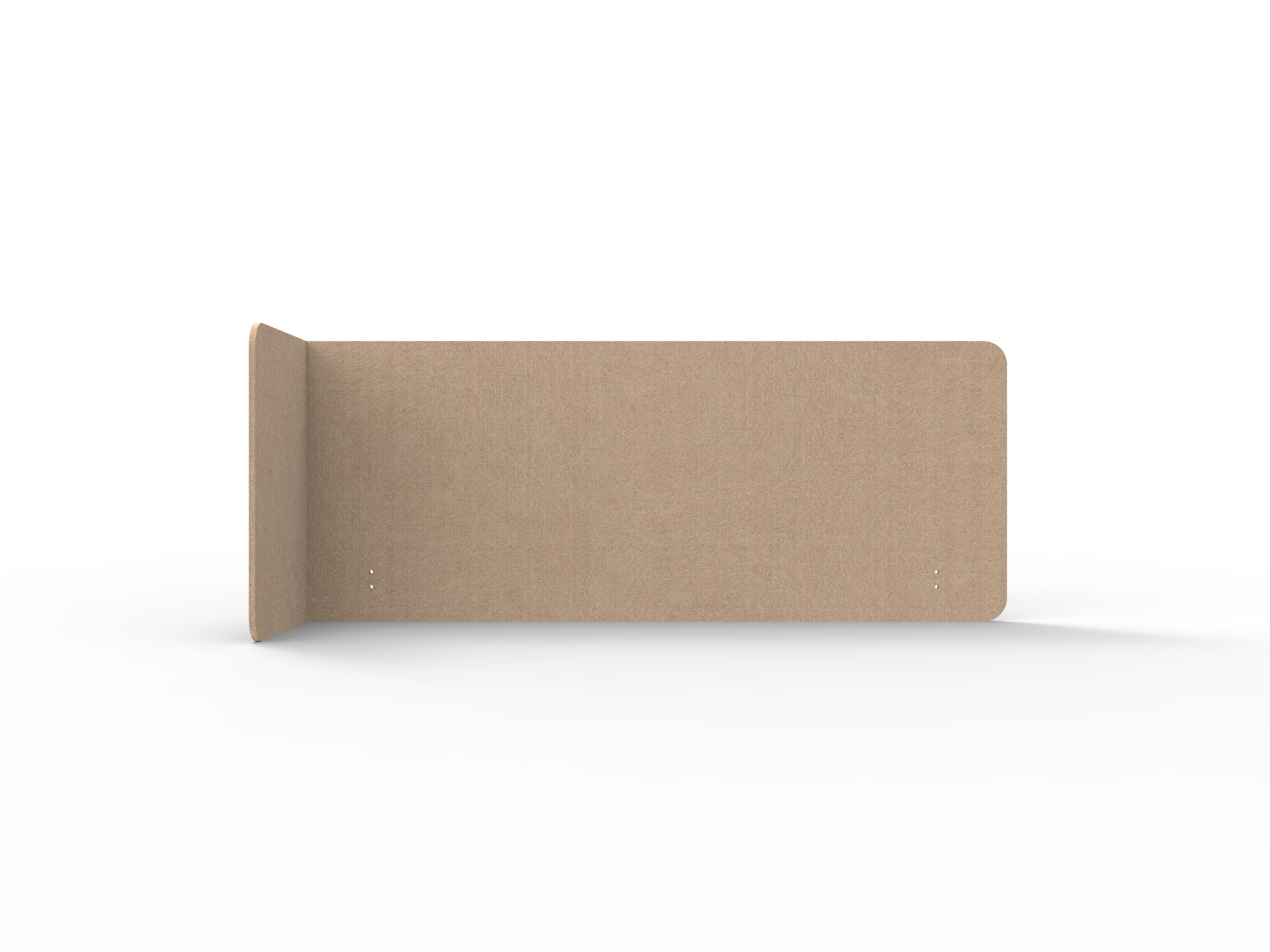 Acouline Single End Wrap Screen - 90 Deg. Cut Left Hand Return 1900mm W x 600mm H x 12mm T Clay | Office Furniture Designs