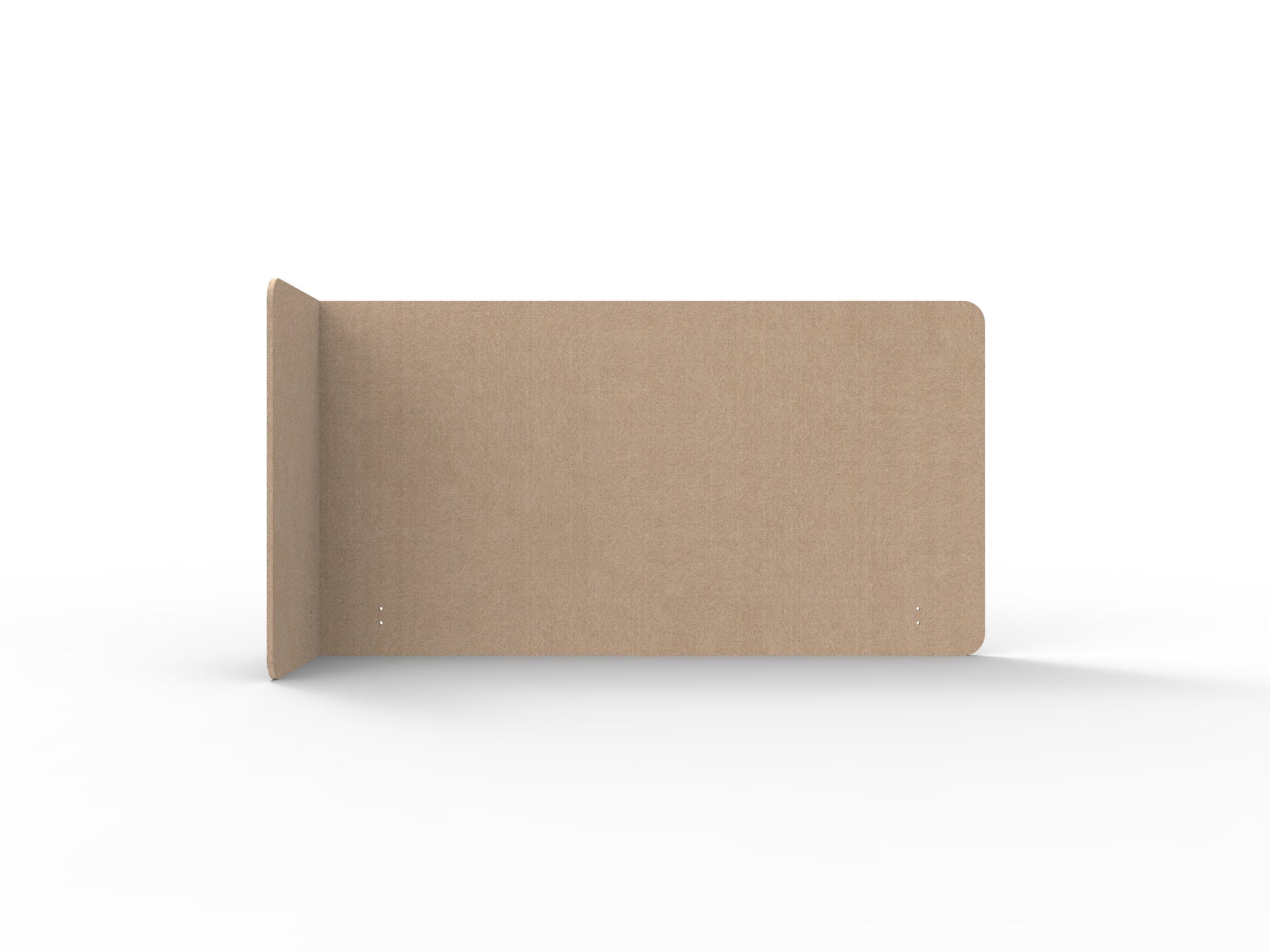Acouline Single End Wrap Screen - 90 Deg. Cut Left Hand Return 1900mm W x 800mm H x 12mm T Clay | Office Furniture Designs