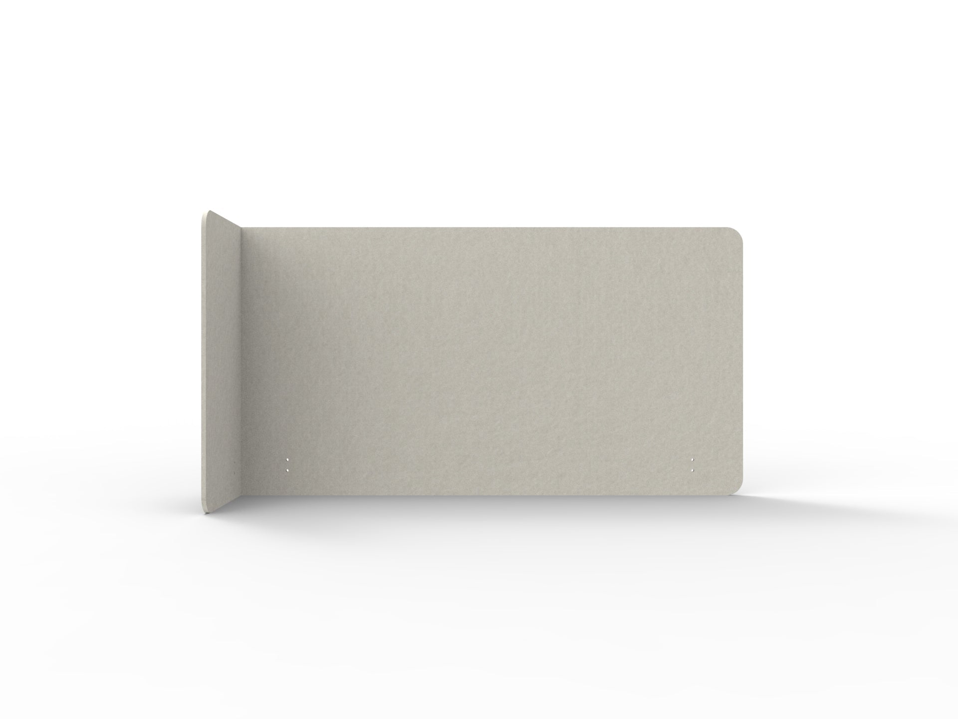 Acouline Single End Wrap Screen - 90 Deg. Cut Left Hand Return 1900mm W x 800mm H x 12mm T Frost | Office Furniture Designs