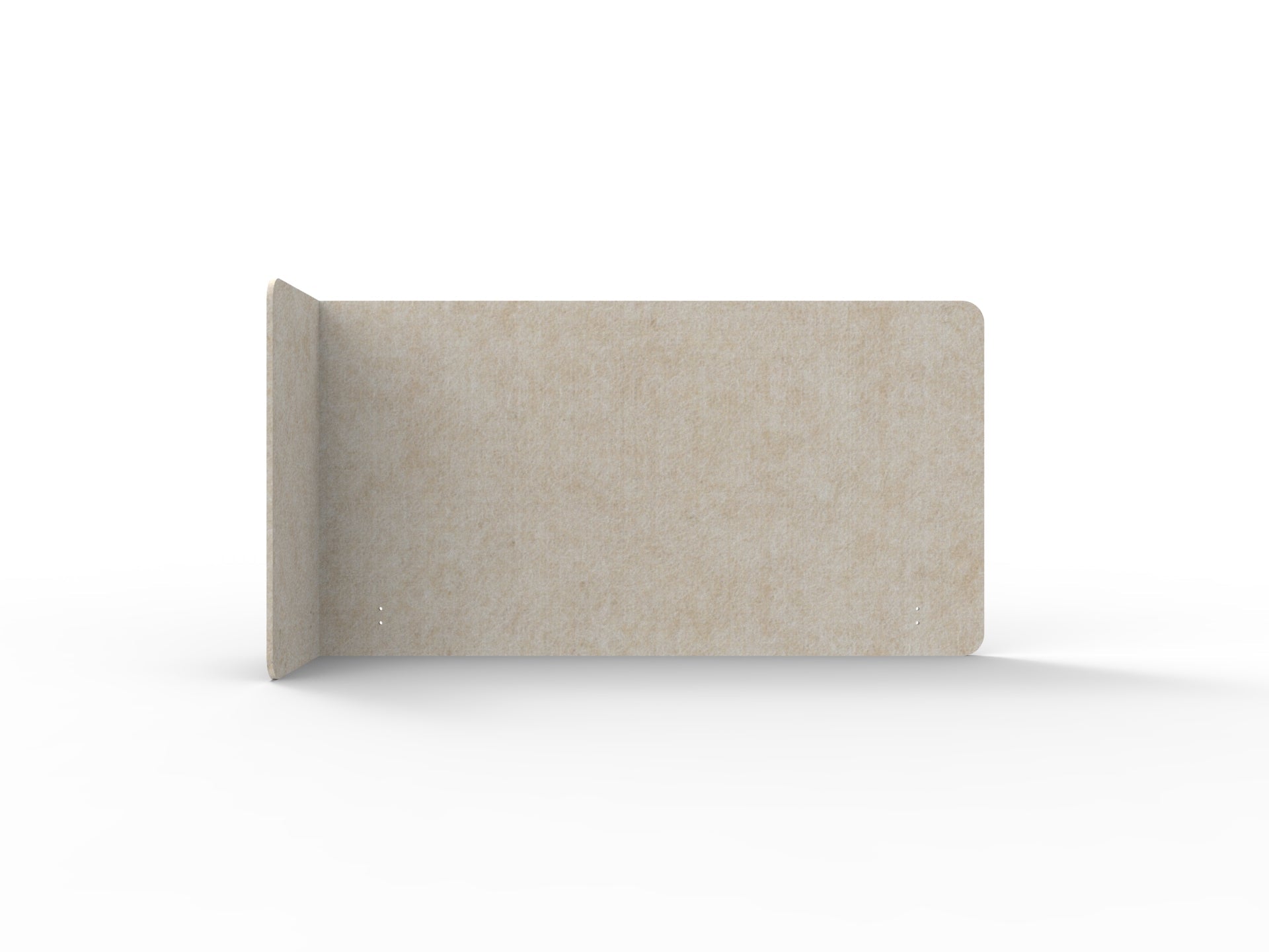Acouline Single End Wrap Screen - 90 Deg. Cut Left Hand Return 1900mm W x 800mm H x 12mm T Truffle | Office Furniture Designs
