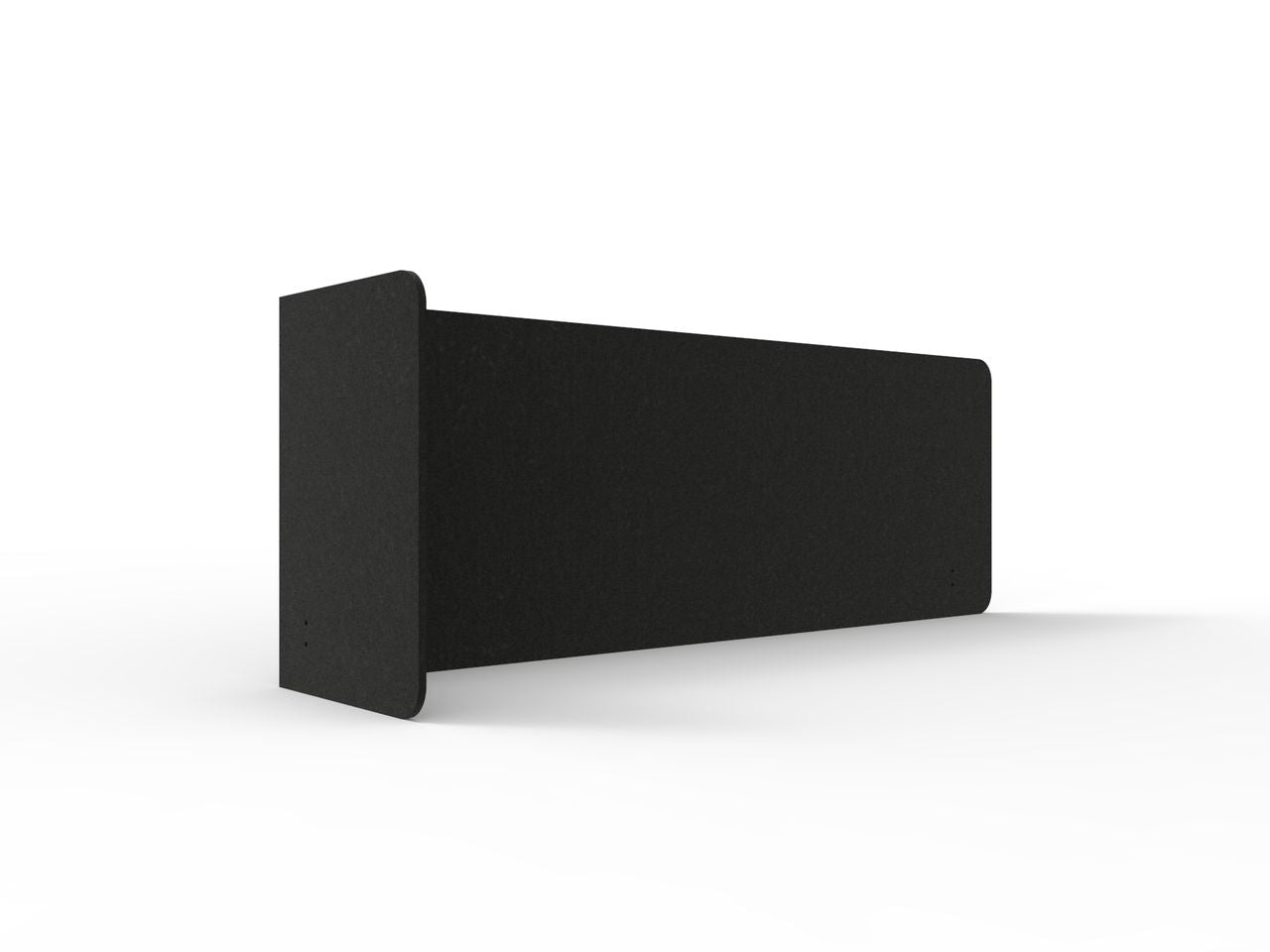 Acouline Single End Wrap Screen - 90 Deg. Cut Left Hand Return 2200mm W x 600mm H x 12mm T Coal | Office Furniture Designs