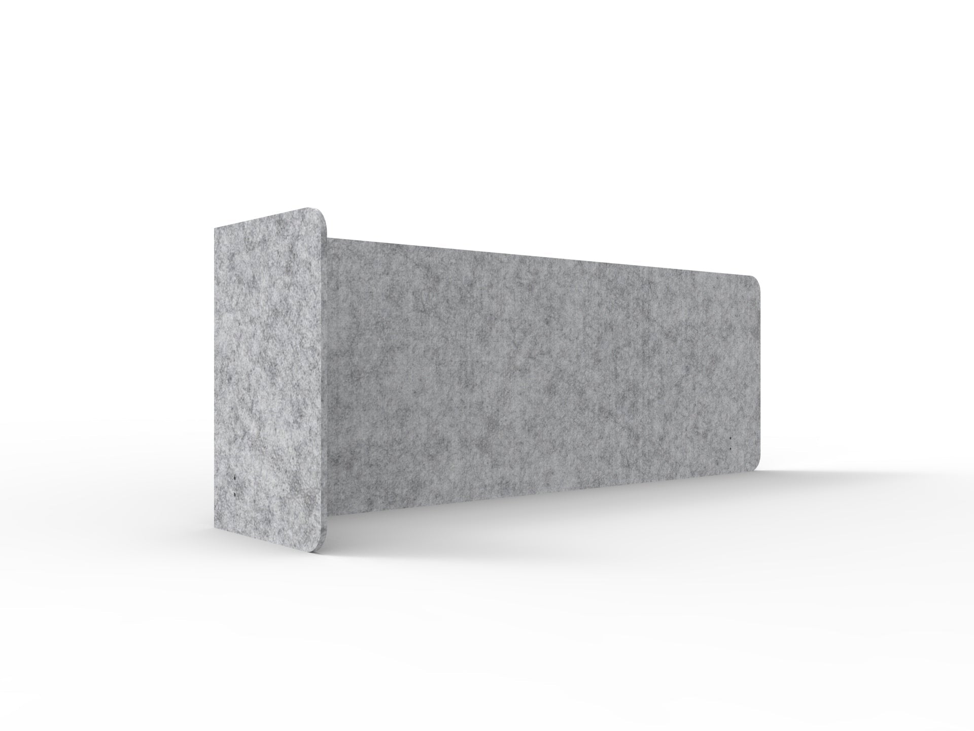 Acouline Single End Wrap Screen - 90 Deg. Cut Left Hand Return 2200mm W x 600mm H x 12mm T Flint | Office Furniture Designs