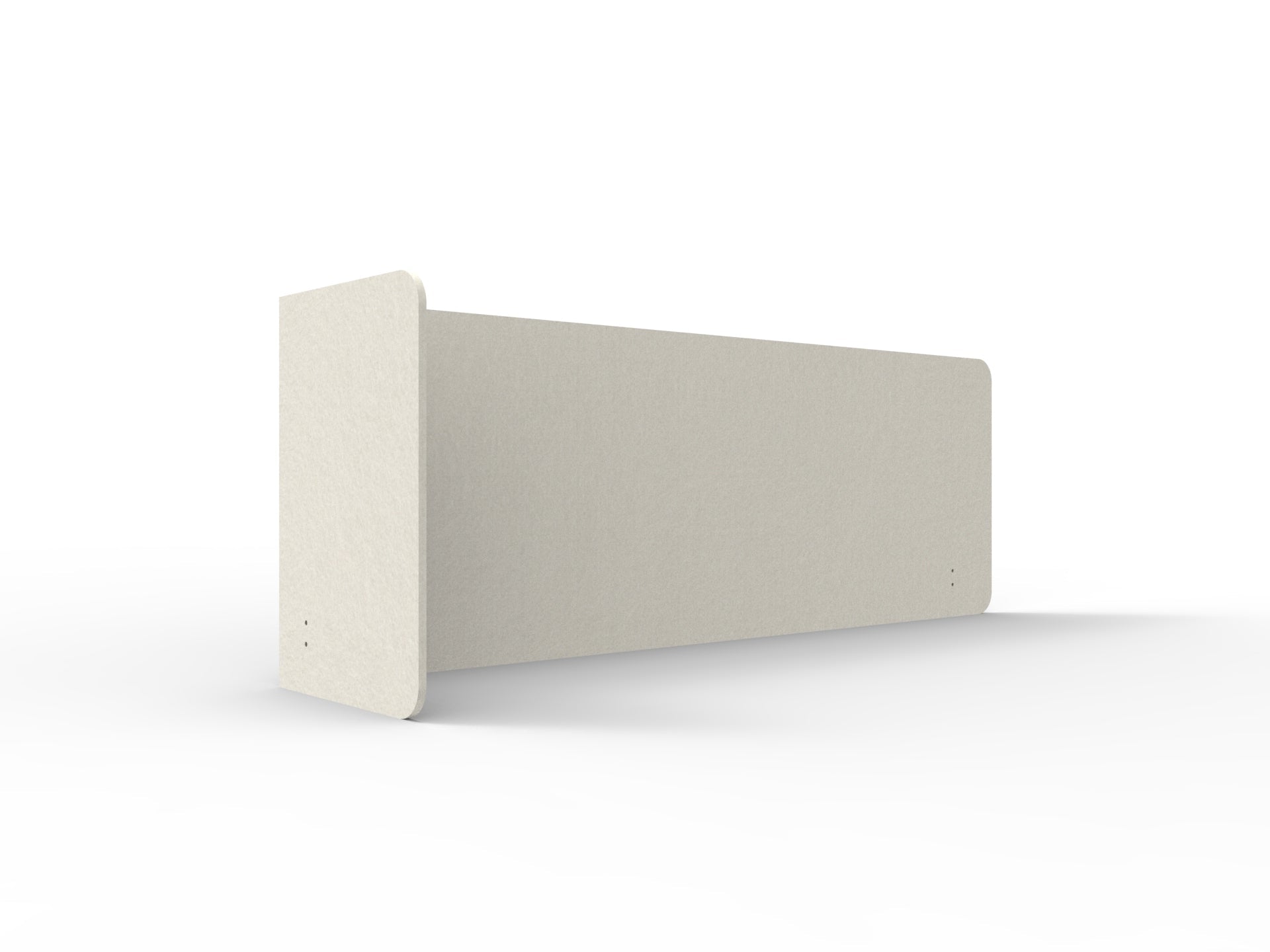 Acouline Single End Wrap Screen - 90 Deg. Cut Left Hand Return 2200mm W x 600mm H x 12mm T Frost | Office Furniture Designs