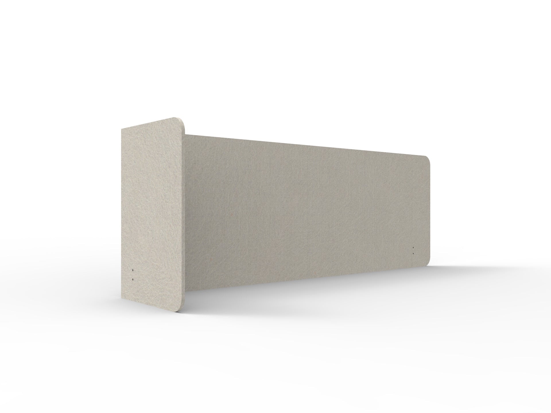 Acouline Single End Wrap Screen - 90 Deg. Cut Left Hand Return 2200mm W x 600mm H x 12mm T Mist | Office Furniture Designs