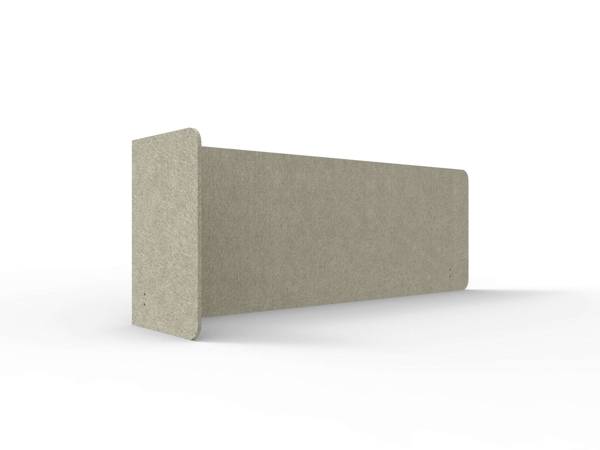 Acouline Single End Wrap Screen - 90 Deg. Cut Left Hand Return 2200mm W x 600mm H x 12mm T Moss | Office Furniture Designs