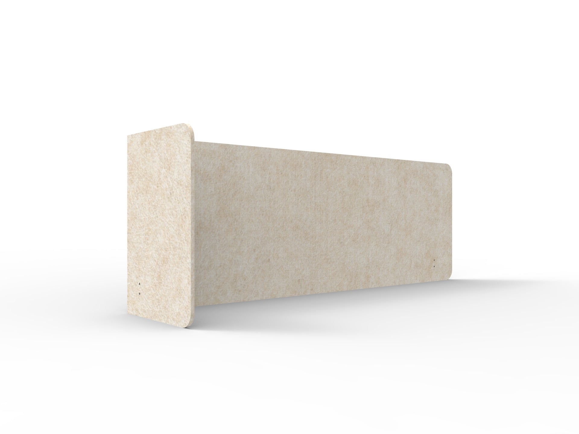 Acouline Single End Wrap Screen - 90 Deg. Cut Left Hand Return 2200mm W x 600mm H x 12mm T Truffle | Office Furniture Designs