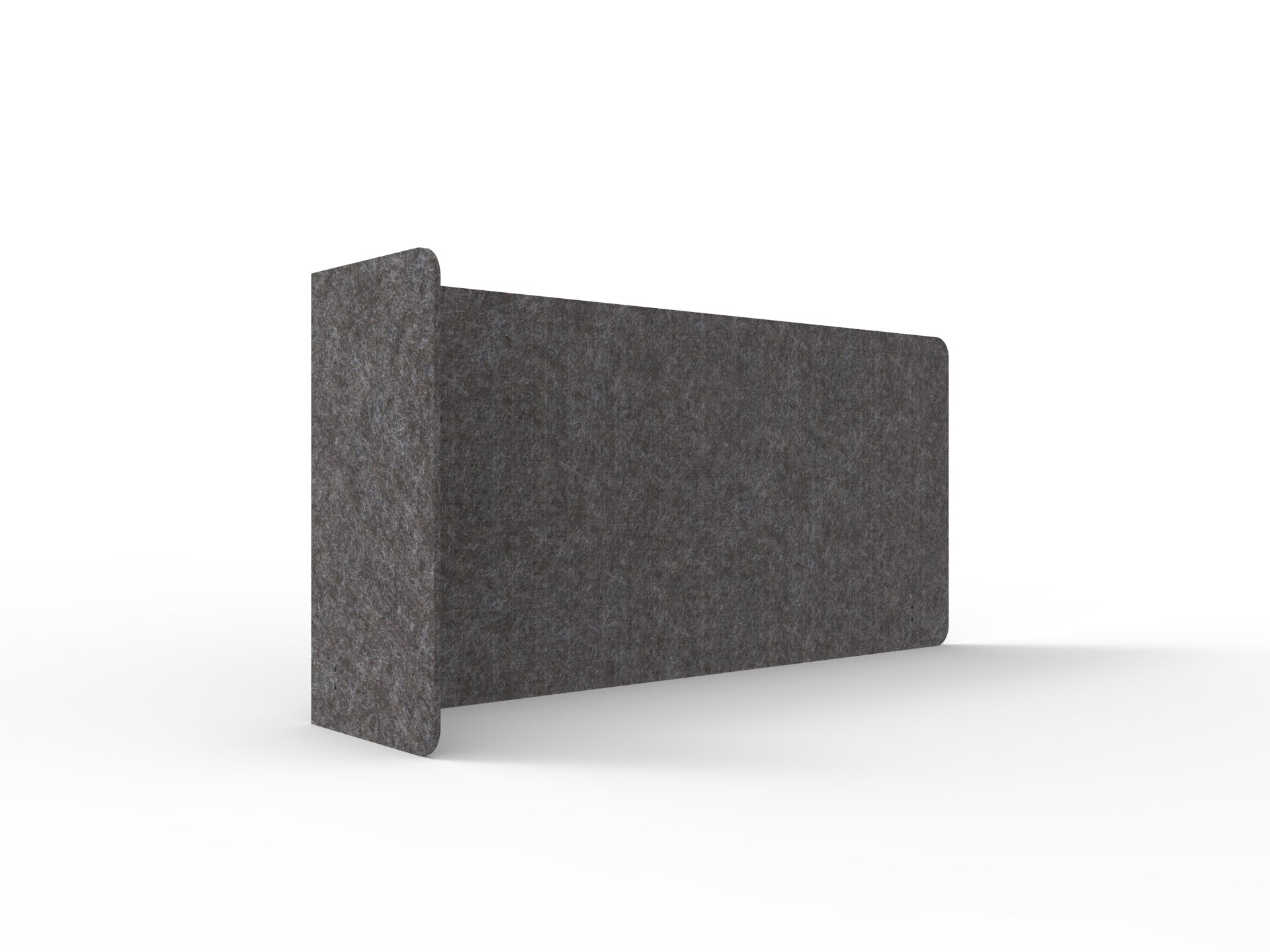 Acouline Single End Wrap Screen - 90 Deg. Cut Left Hand Return 2200mm W x 800mm H x 12mm T Char | Office Furniture Designs
