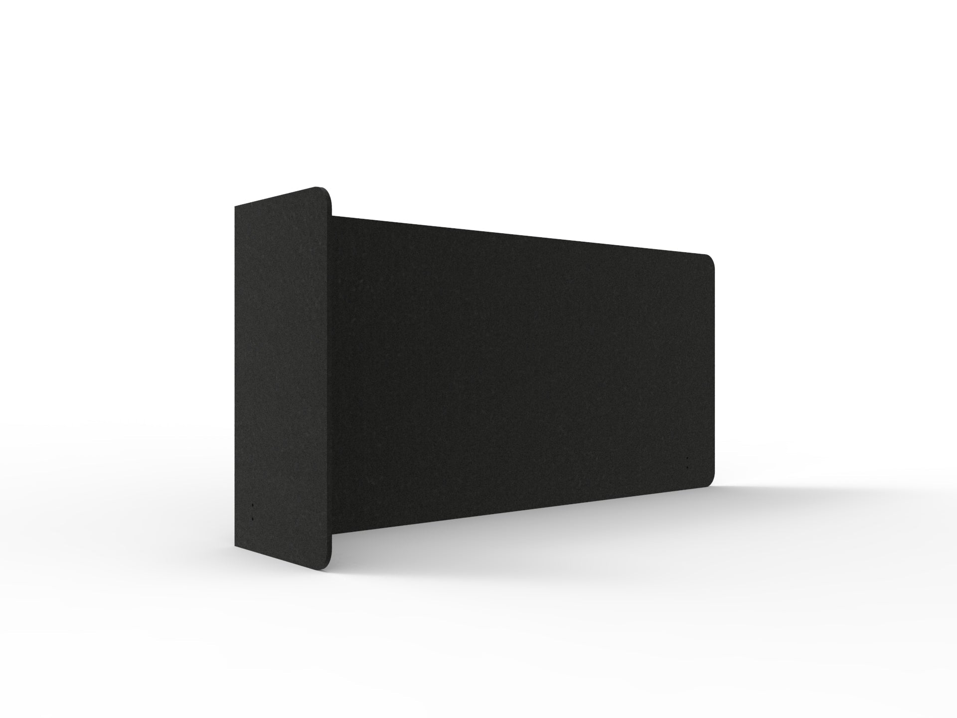 Acouline Single End Wrap Screen - 90 Deg. Cut Left Hand Return 2200mm W x 800mm H x 12mm T Coal | Office Furniture Designs