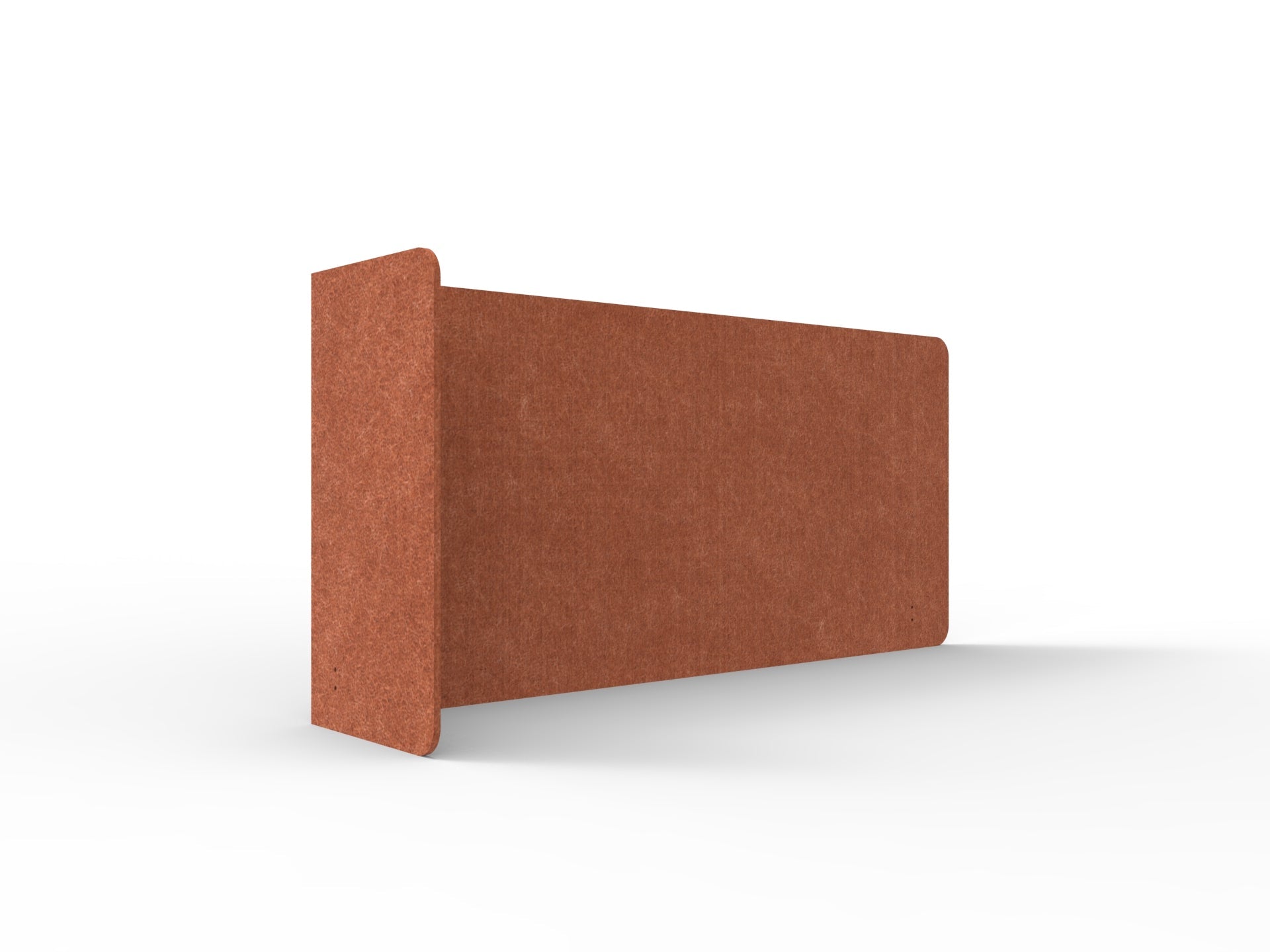 Acouline Single End Wrap Screen - 90 Deg. Cut Left Hand Return 2200mm W x 800mm H x 12mm T Ember | Office Furniture Designs