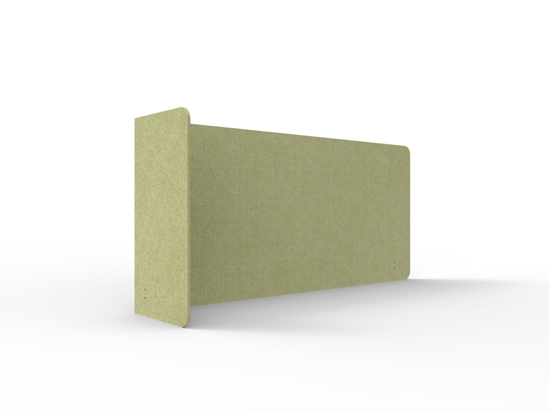 Acouline Single End Wrap Screen - 90 Deg. Cut Left Hand Return 2200mm W x 800mm H x 12mm T Fern | Office Furniture Designs