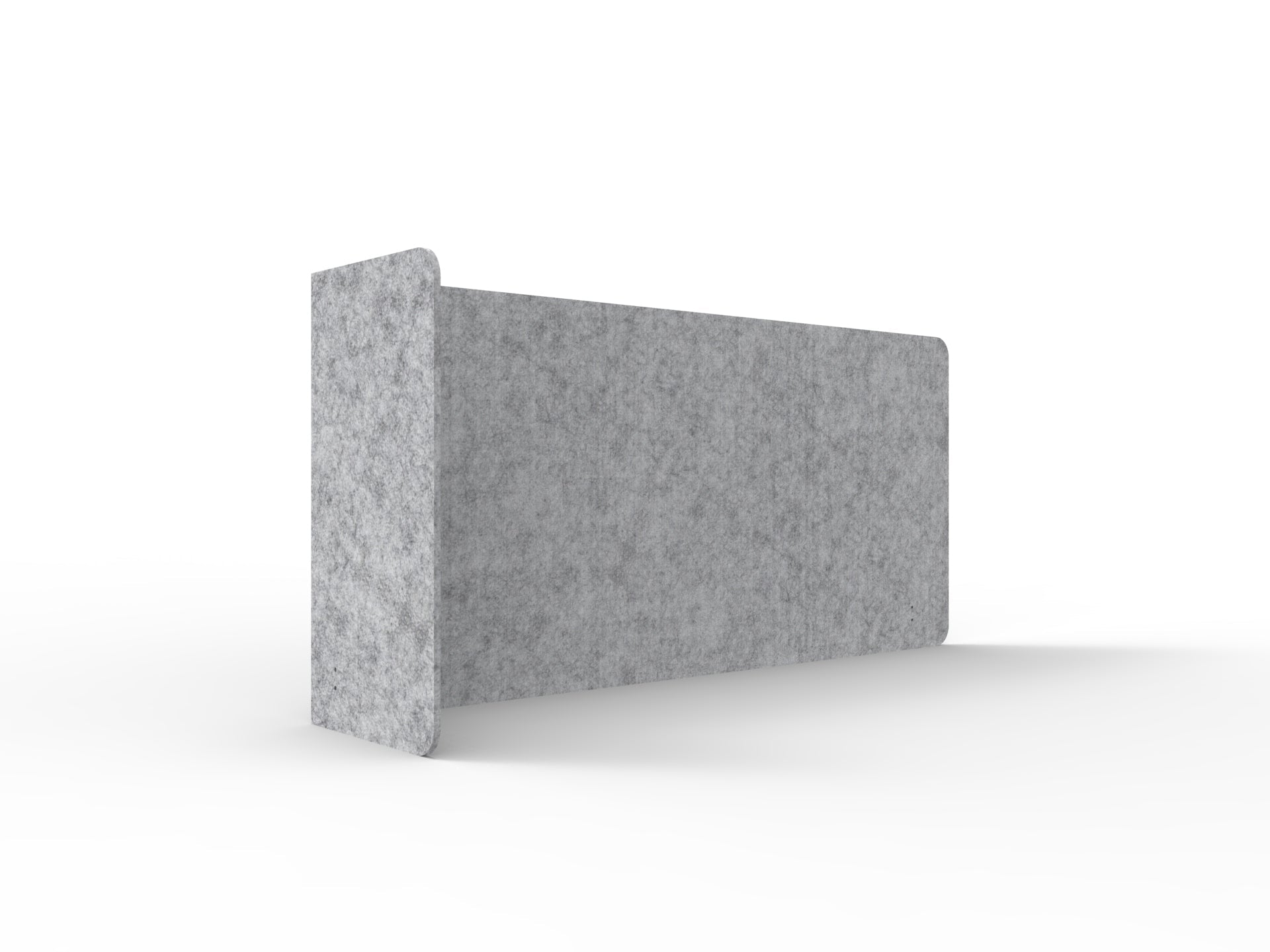 Acouline Single End Wrap Screen - 90 Deg. Cut Left Hand Return 2200mm W x 800mm H x 12mm T Flint | Office Furniture Designs