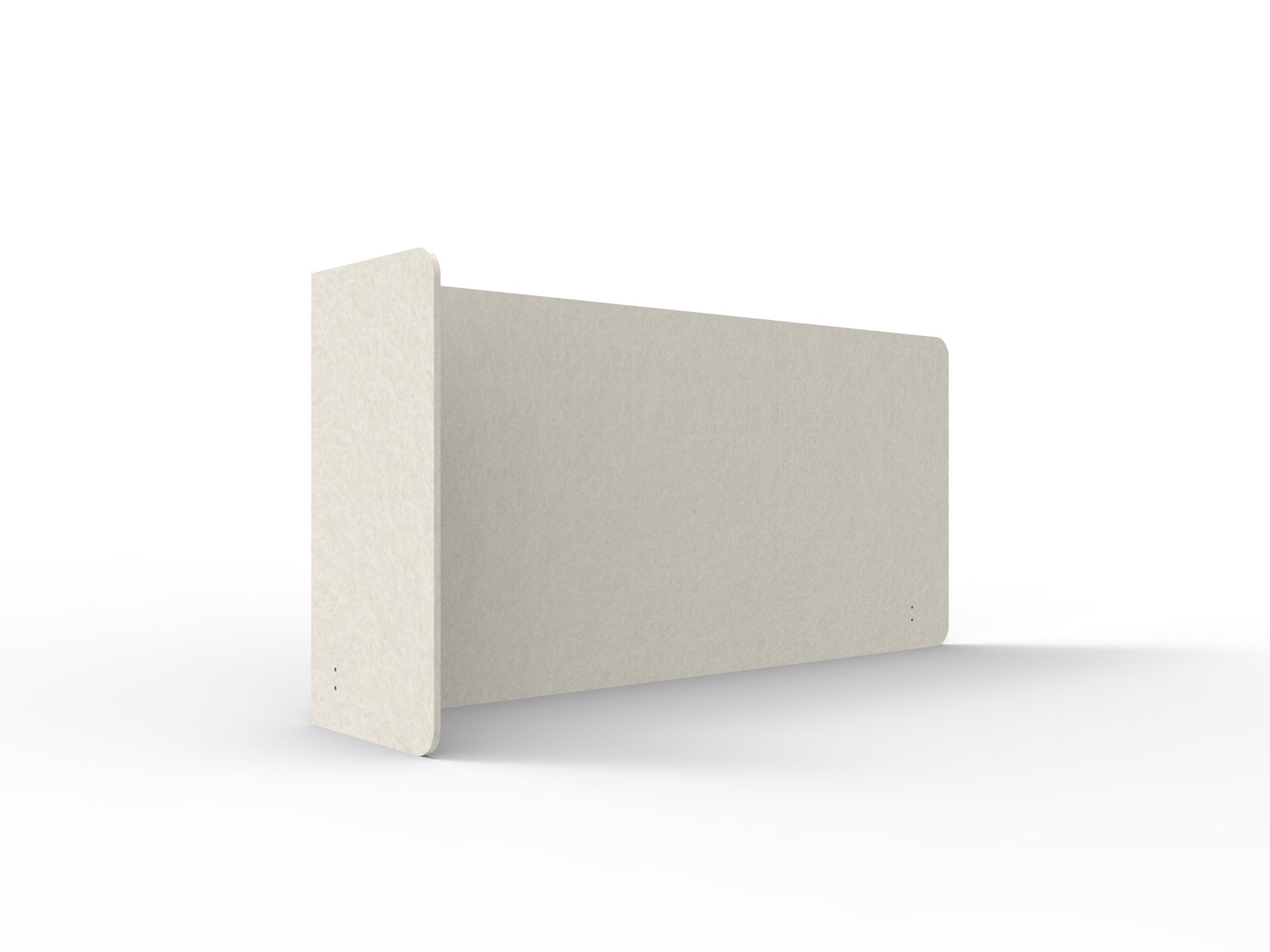 Acouline Single End Wrap Screen - 90 Deg. Cut Left Hand Return 2200mm W x 800mm H x 12mm T Frost | Office Furniture Designs
