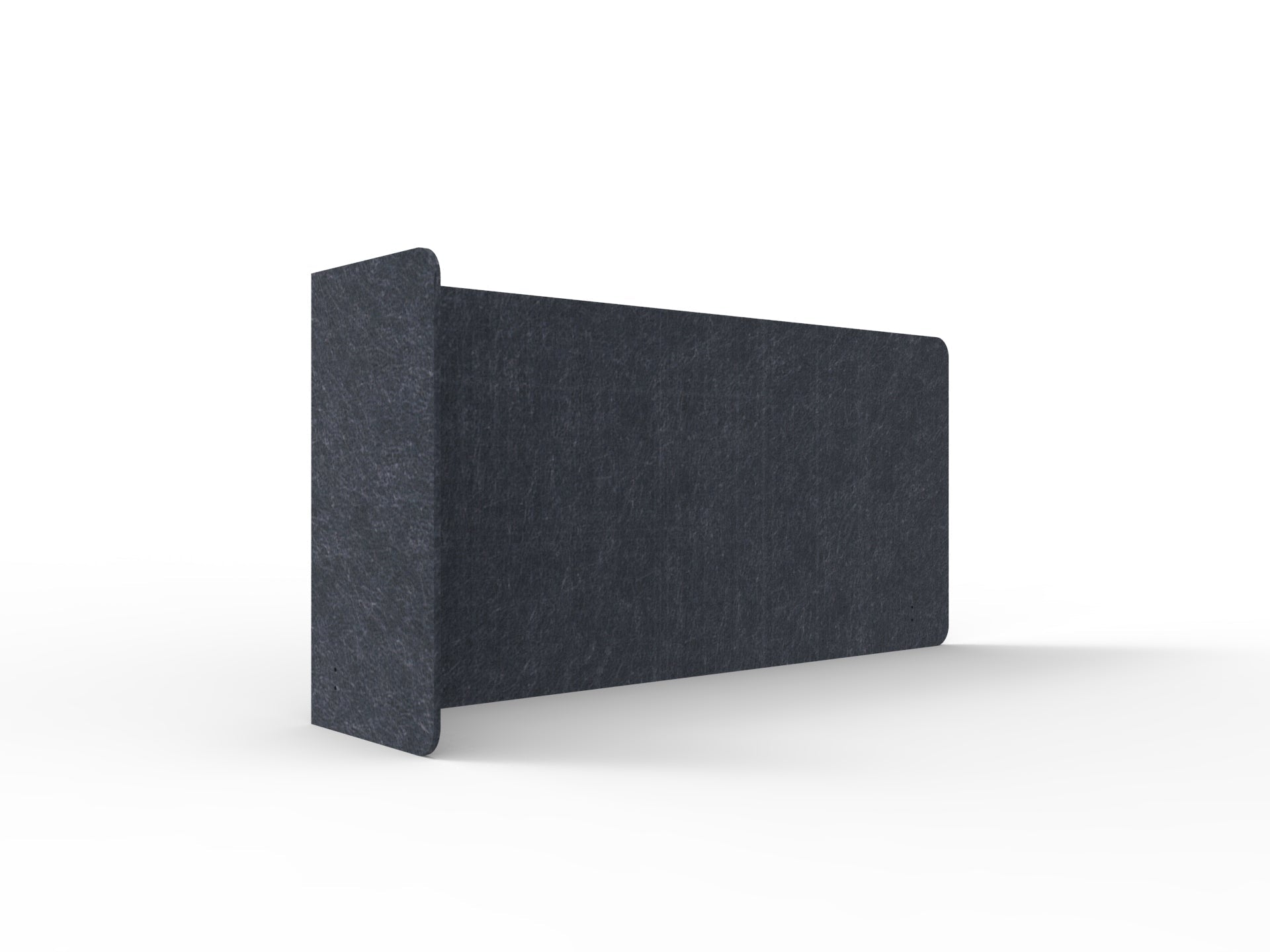 Acouline Single End Wrap Screen - 90 Deg. Cut Left Hand Return 2200mm W x 800mm H x 12mm T Lake | Office Furniture Designs